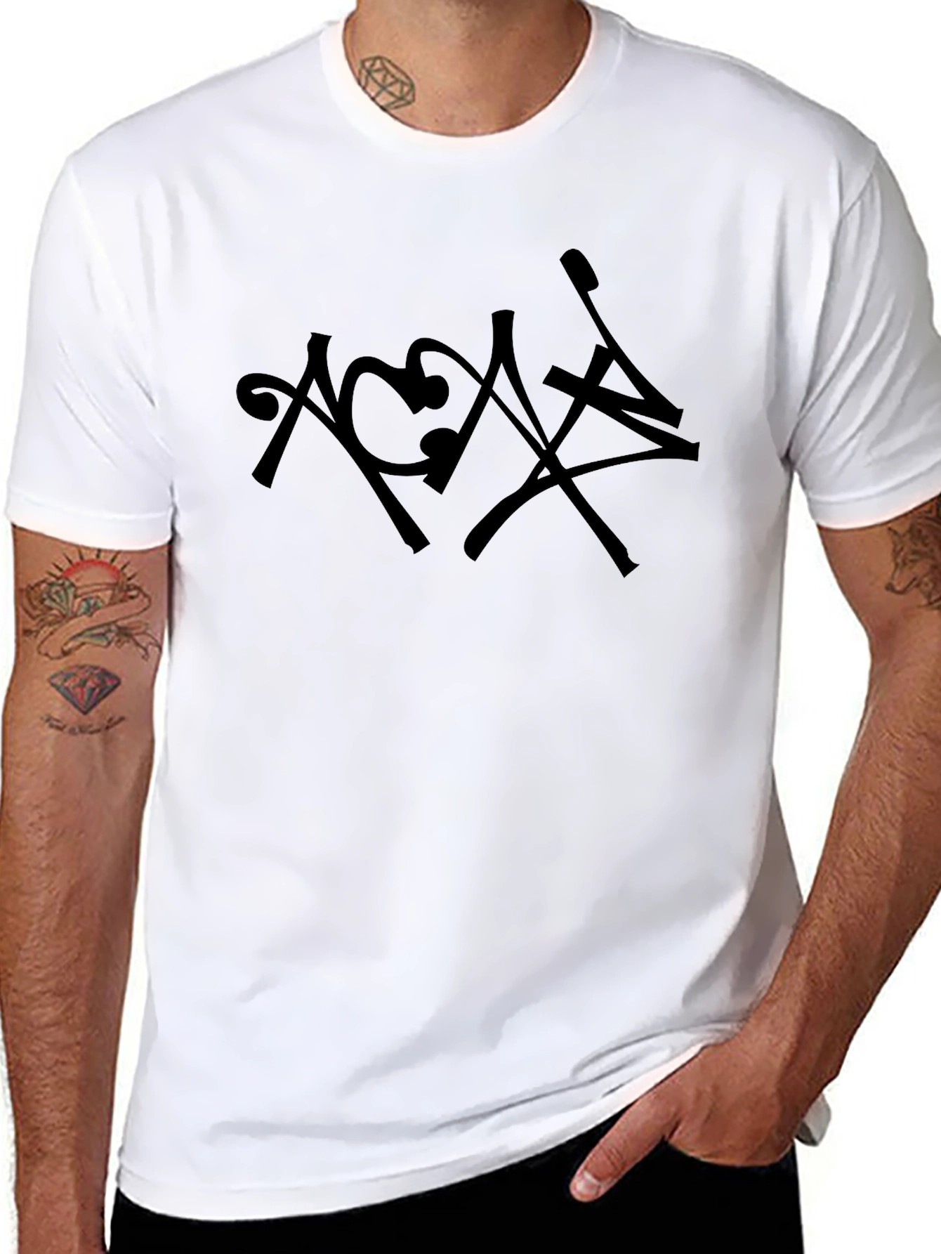 Abstract Graphic Black T-Shirt for Men