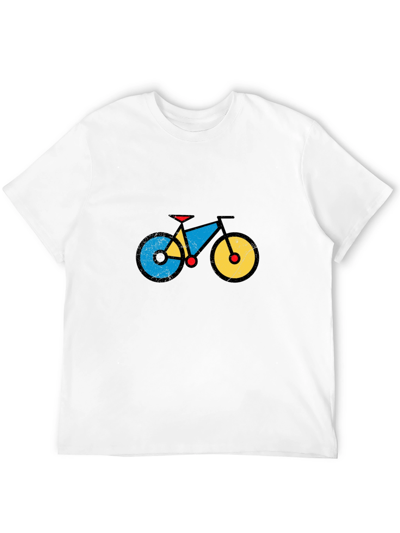 Geometric Bike Graphic Tee - Black