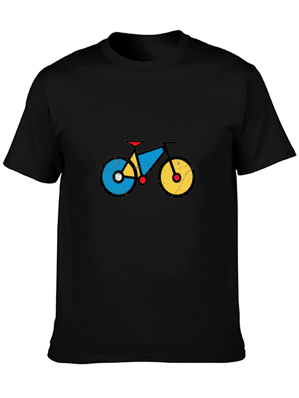 Geometric Bike Graphic Tee - Black