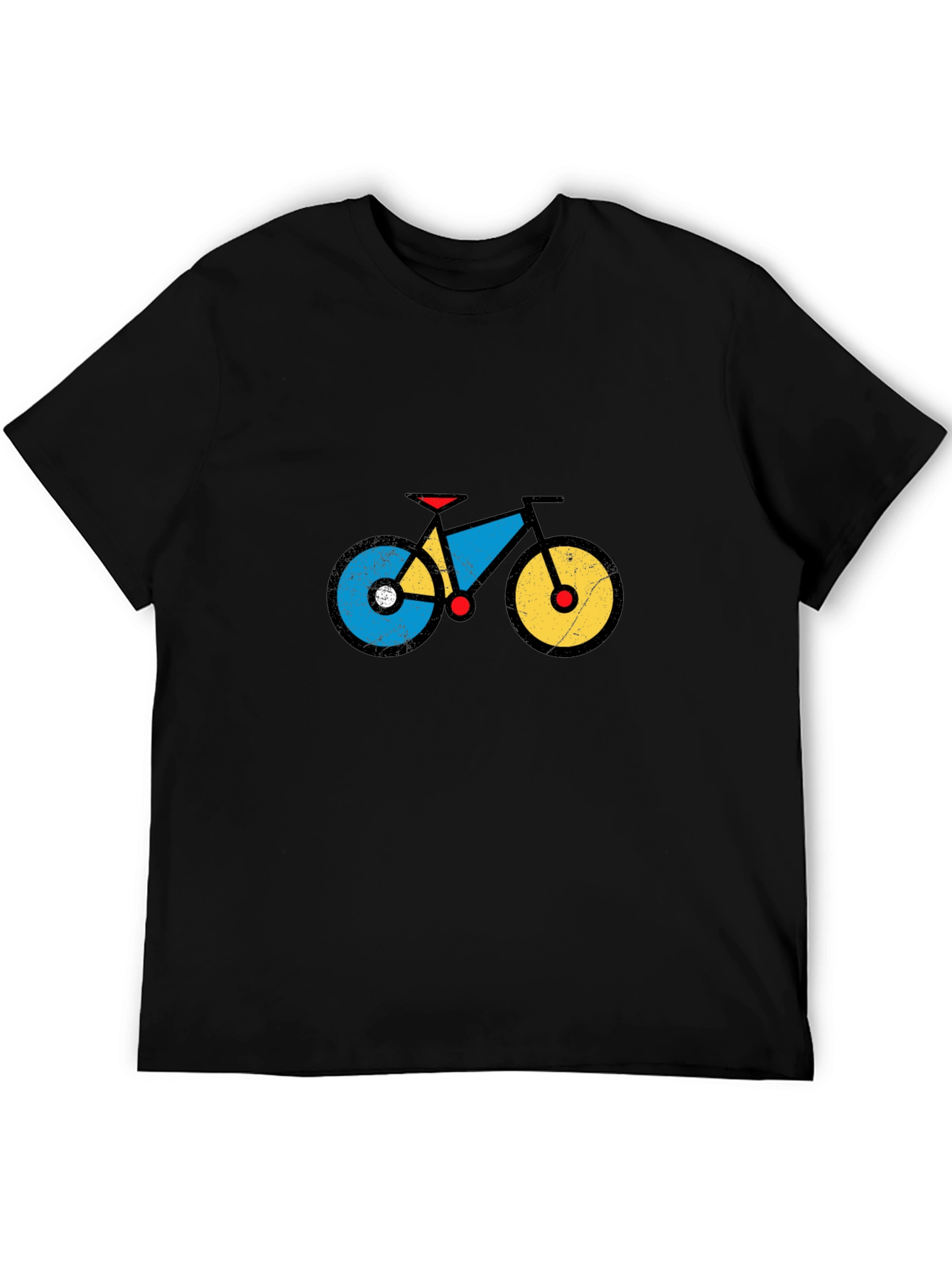 Geometric Bike Graphic Tee - Black