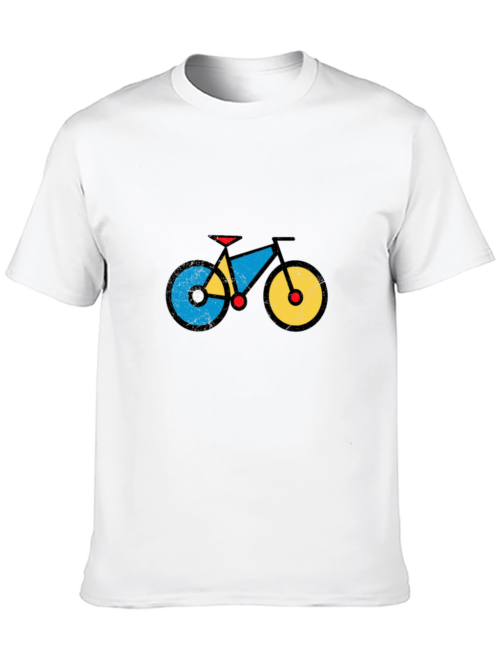 Geometric Bike Graphic Tee - Black