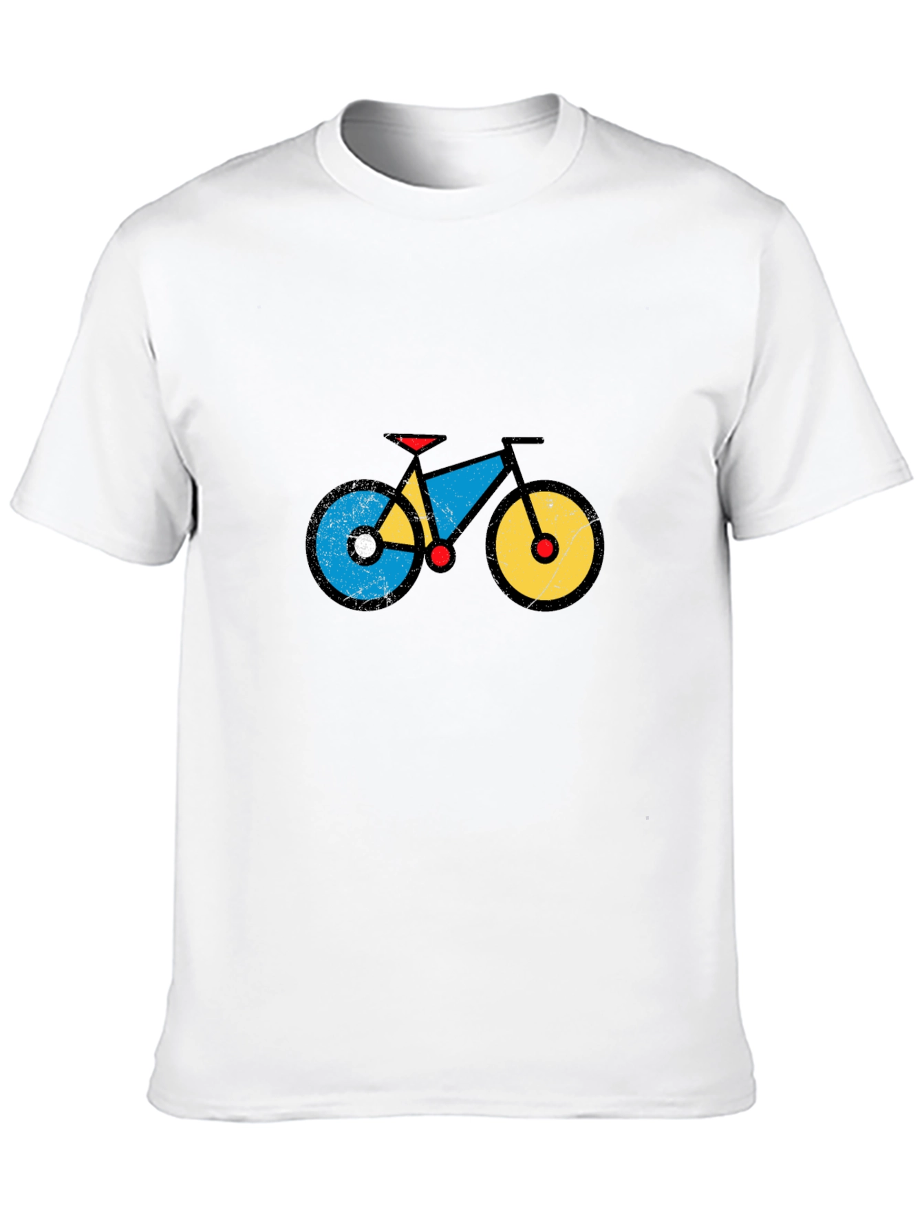 Geometric Bike Graphic Tee - Black