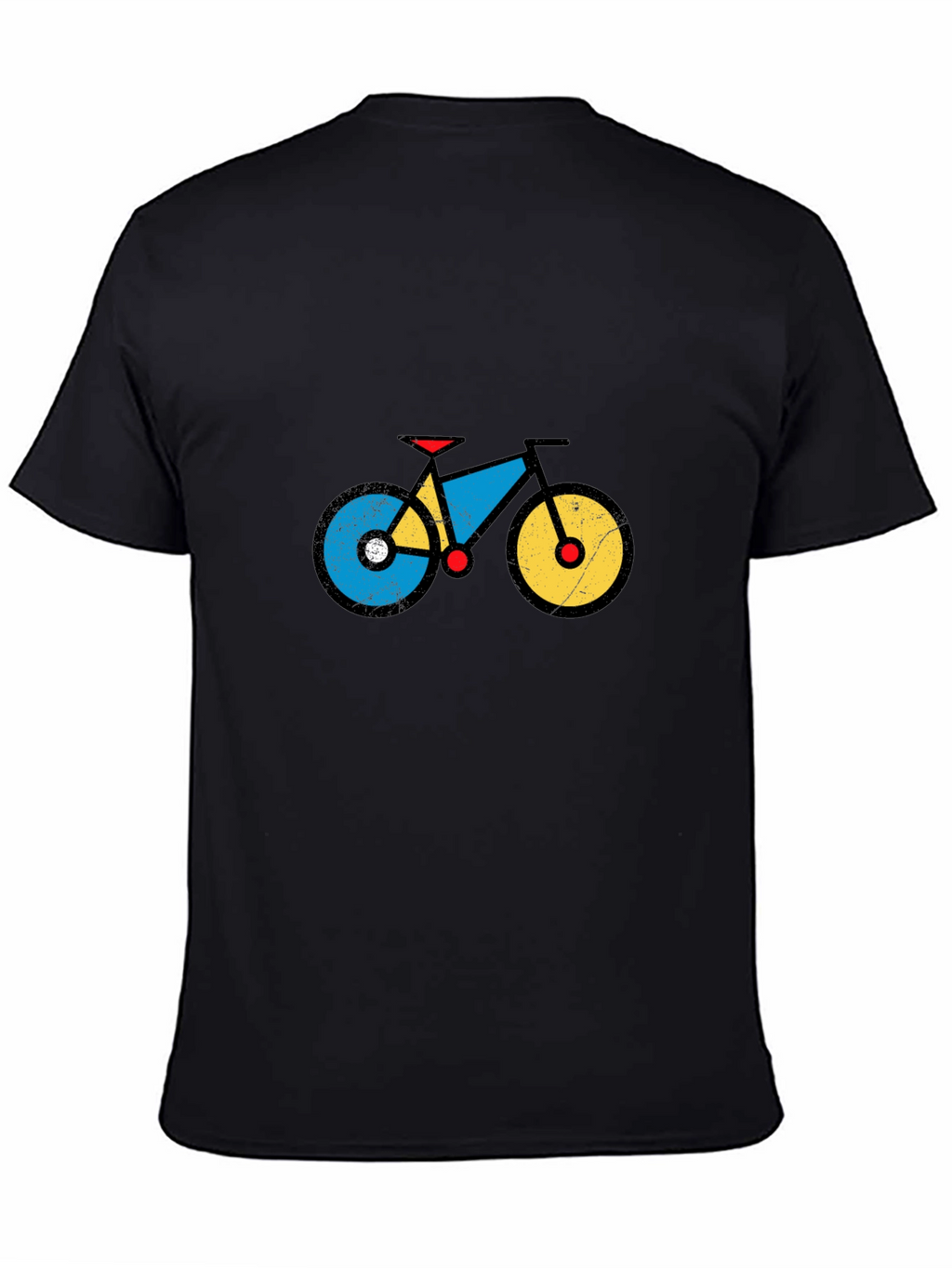 Geometric Bike Graphic Tee - Black