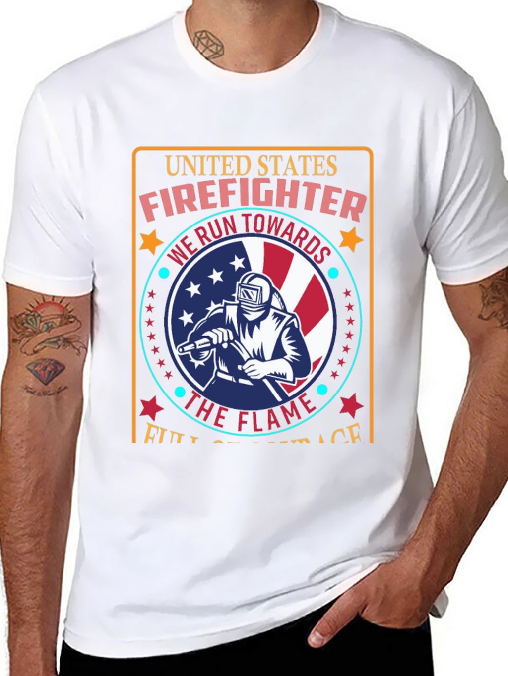 United States Firefighter Graphic Tee