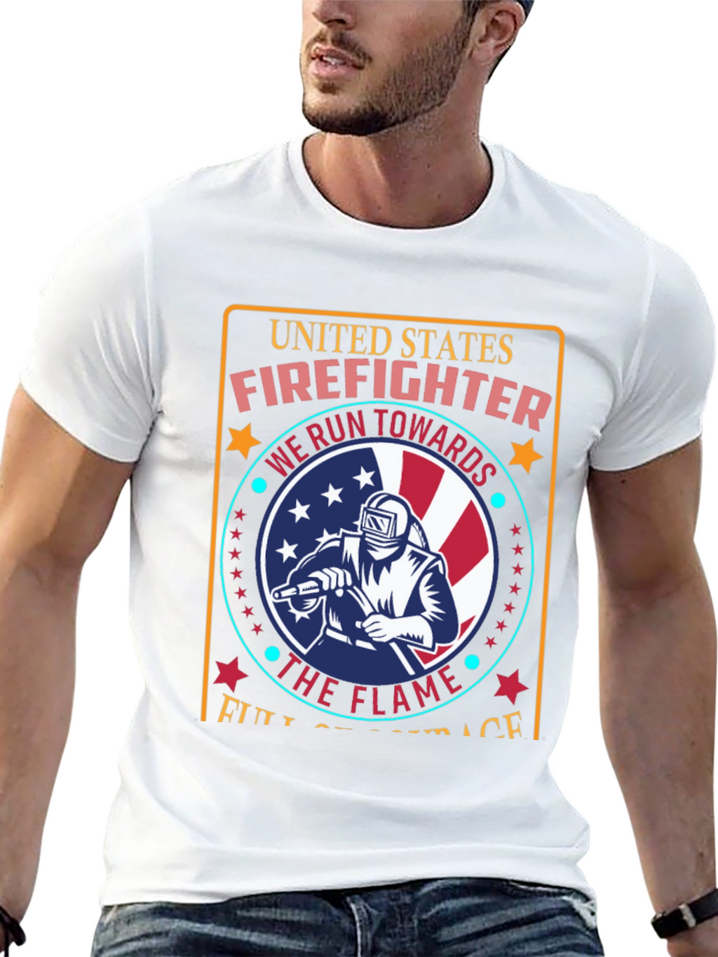 United States Firefighter Graphic Tee