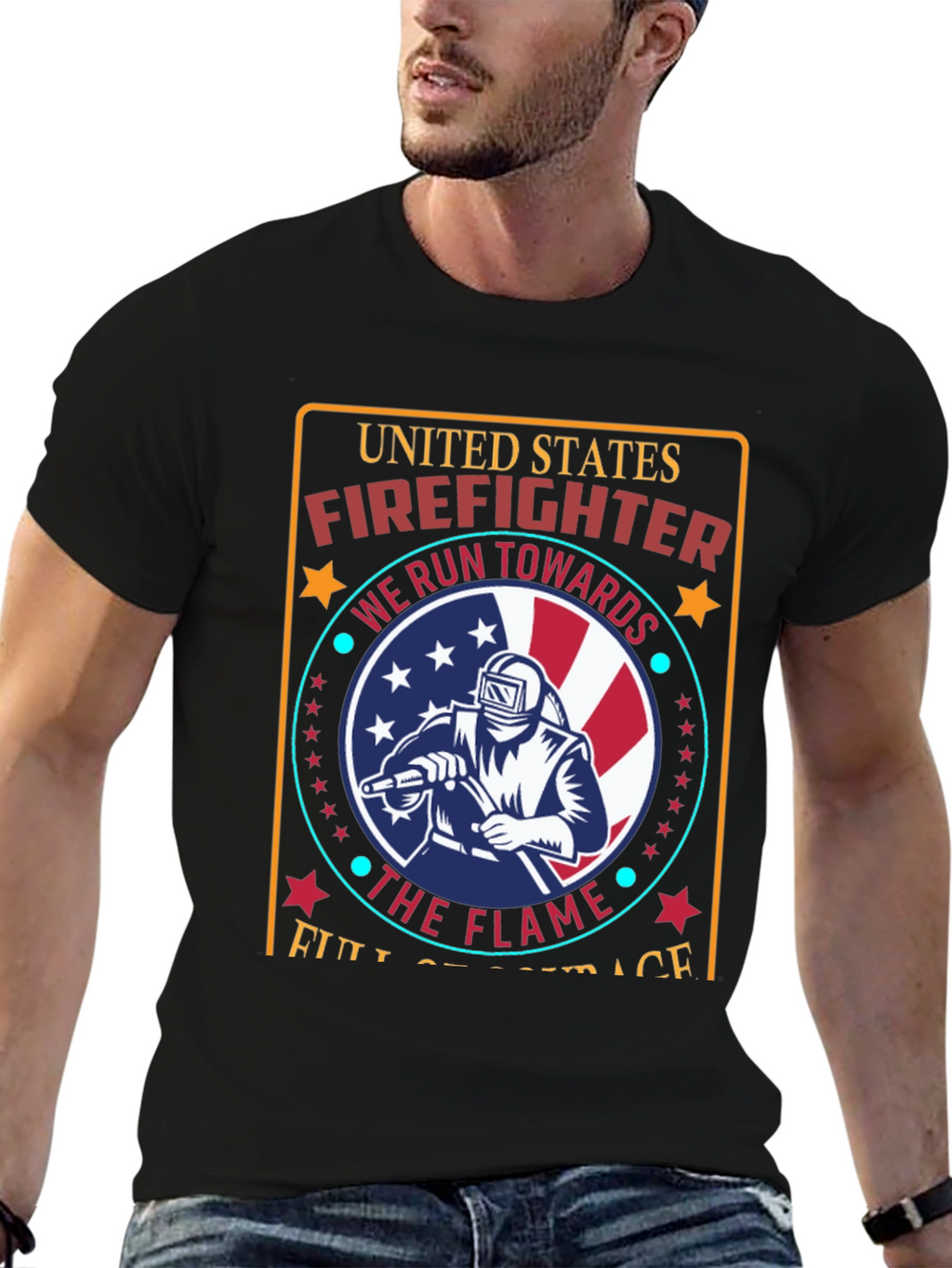 United States Firefighter Graphic Tee