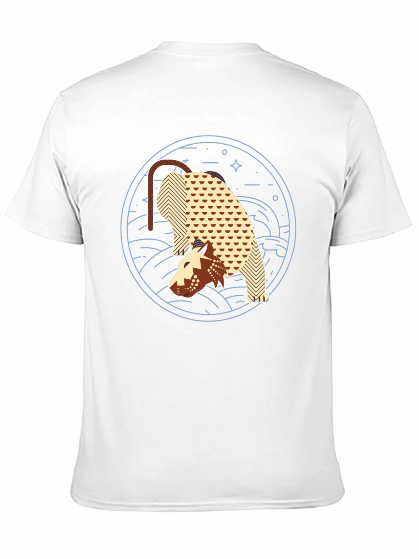 Abstract Anteater Graphic Tee - Black Cotton T-Shirt