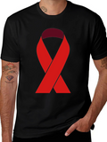 Red Ribbon Tee - Support Cause Awareness