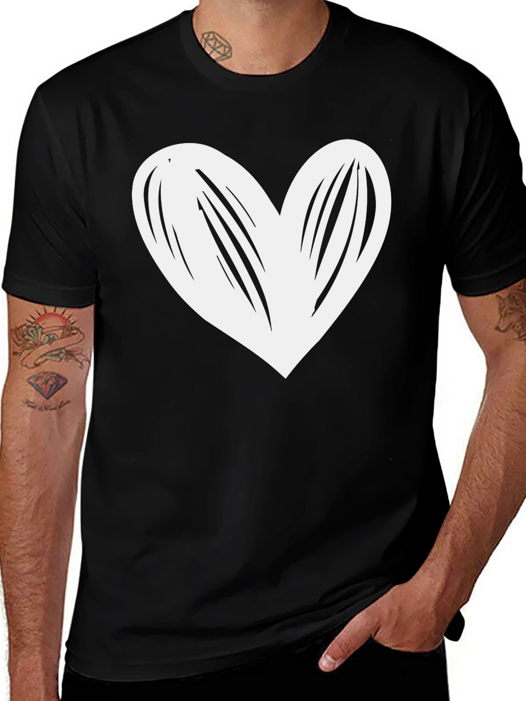 Black Heart Tee - Stylish Casual Wear