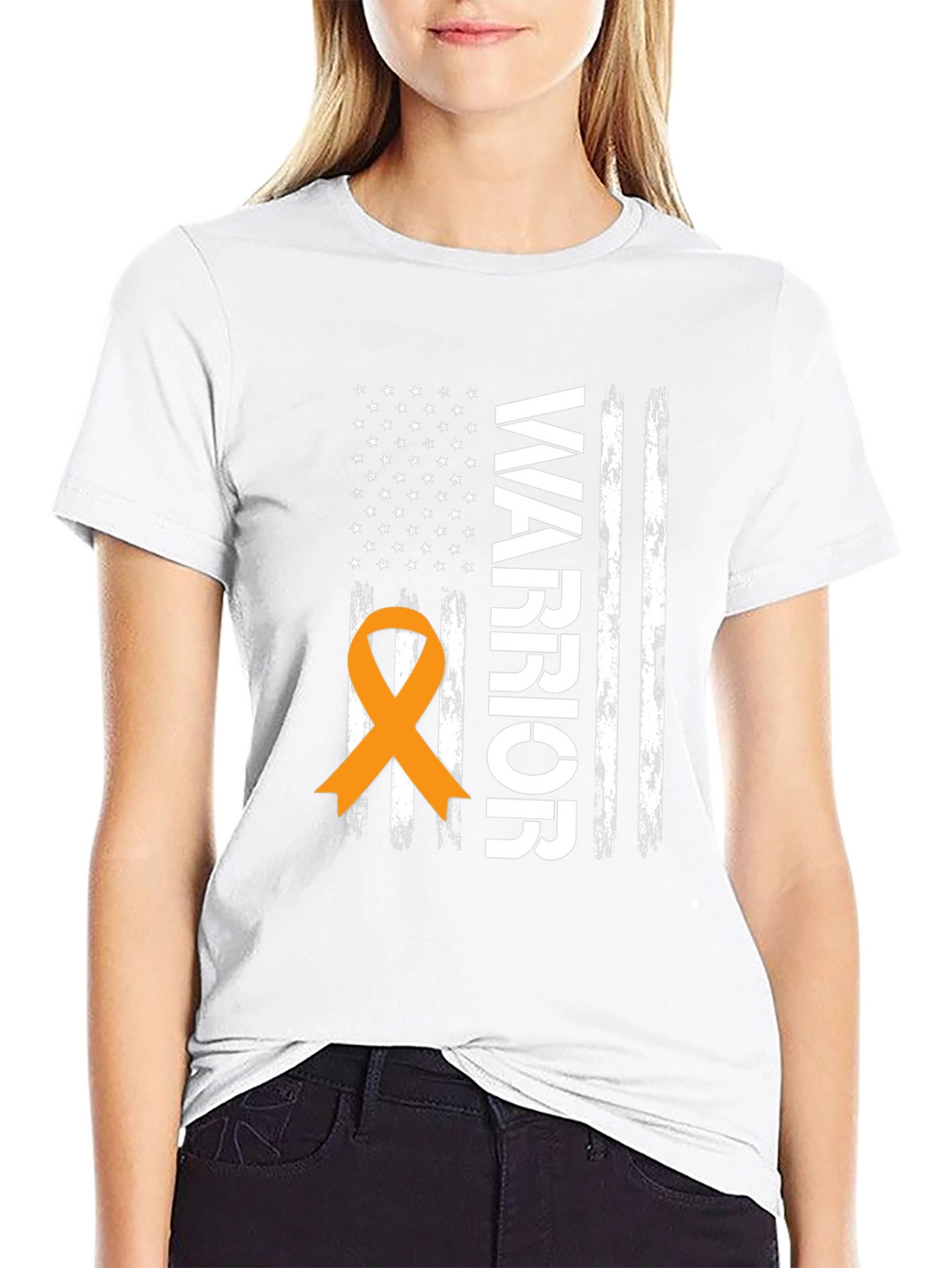 Warrior Ribbon Flag Graphic Tee