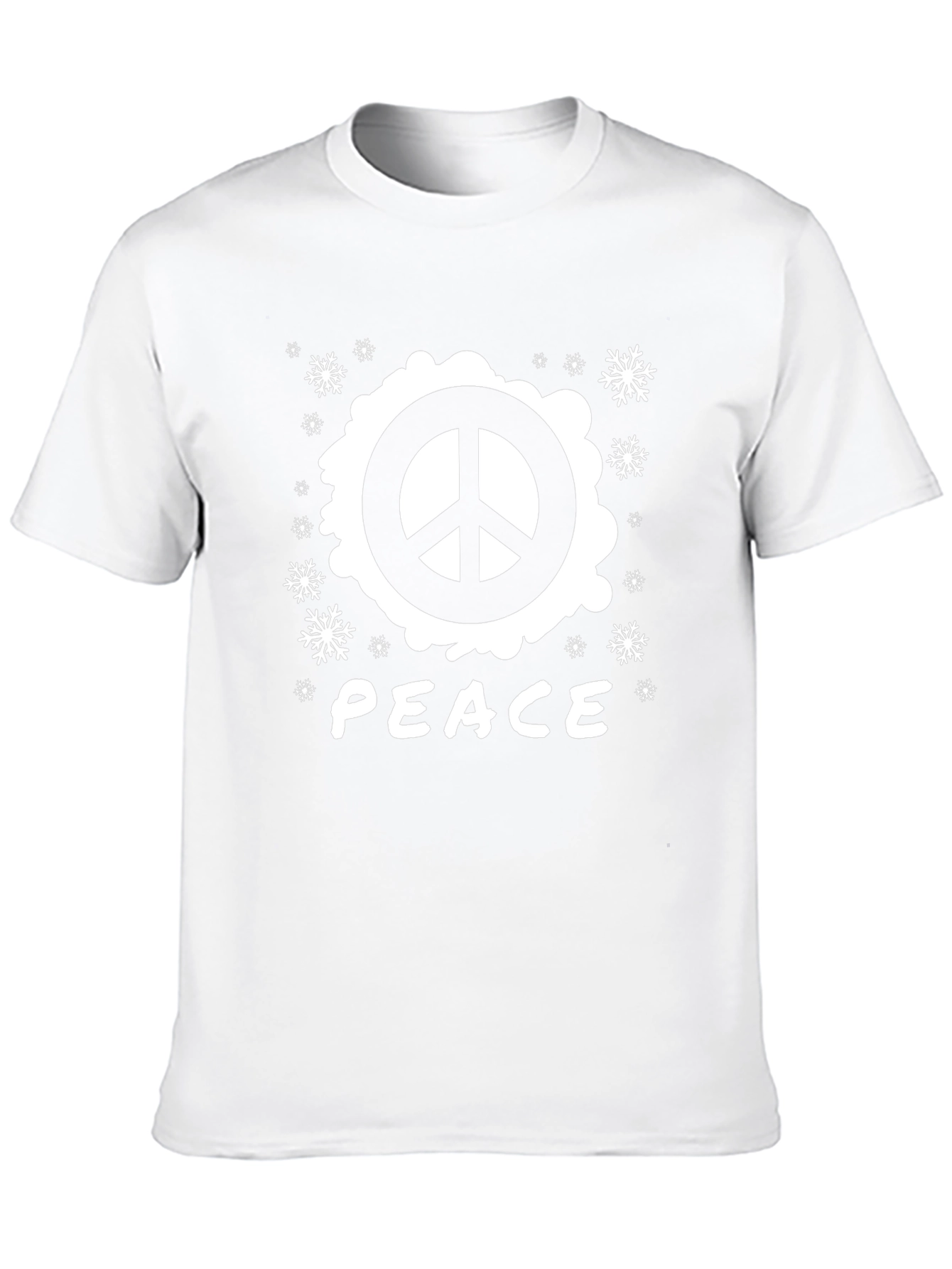 Peace Sign Graphic T-Shirt - Black Cotton Blend
