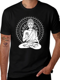 Buddha Mandala Graphic Tee - Black