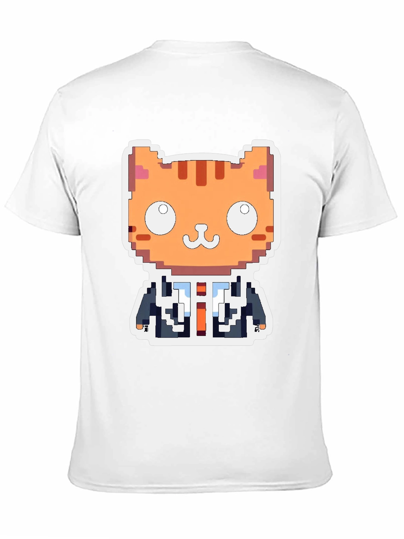 Pixel Cat Boss T-Shirt - Unique Gamer Style