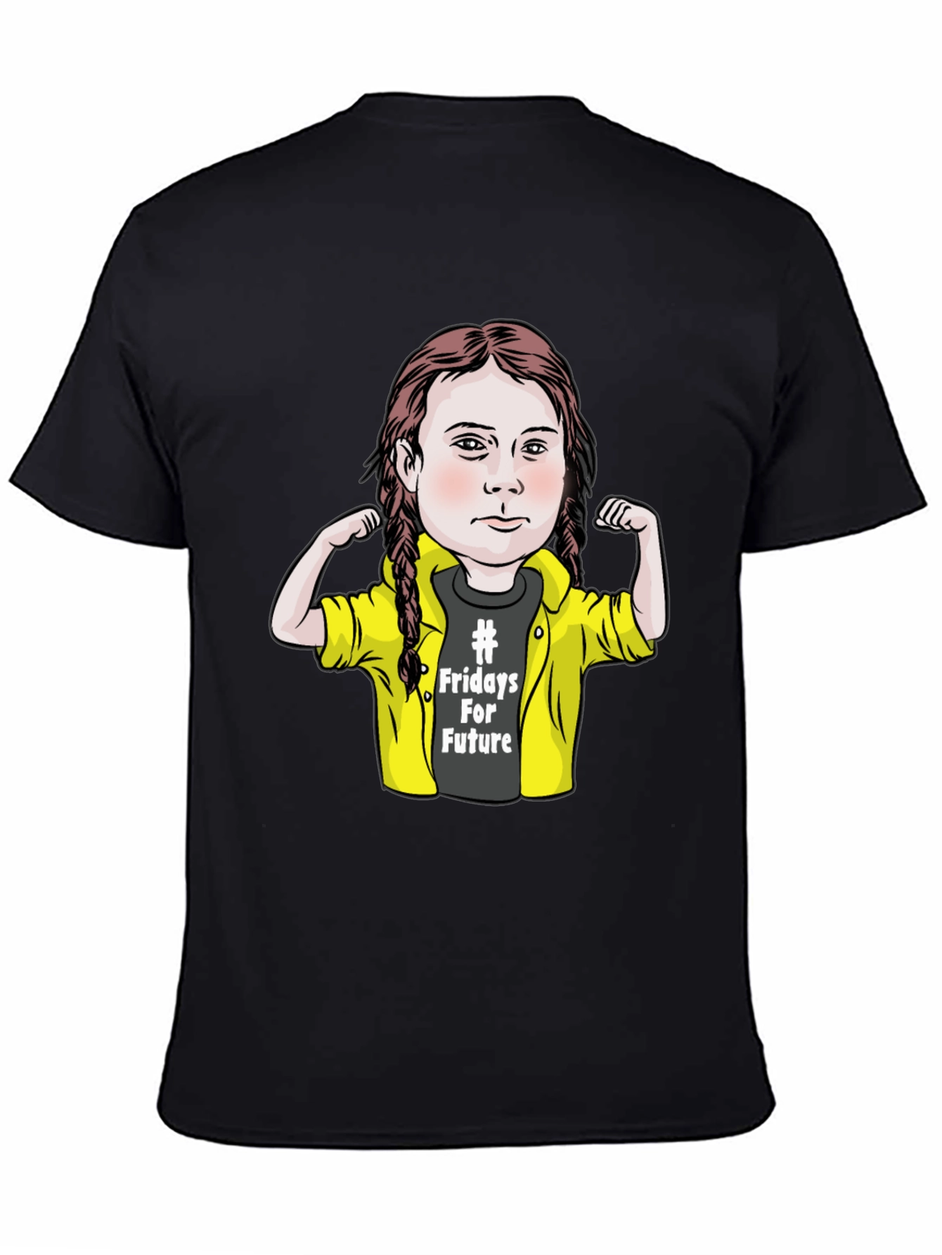 Fridays for Future T-Shirt - Greta Thunberg Cartoon Graphic Tee