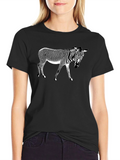 Cool Zebra Graphic Black T-Shirt