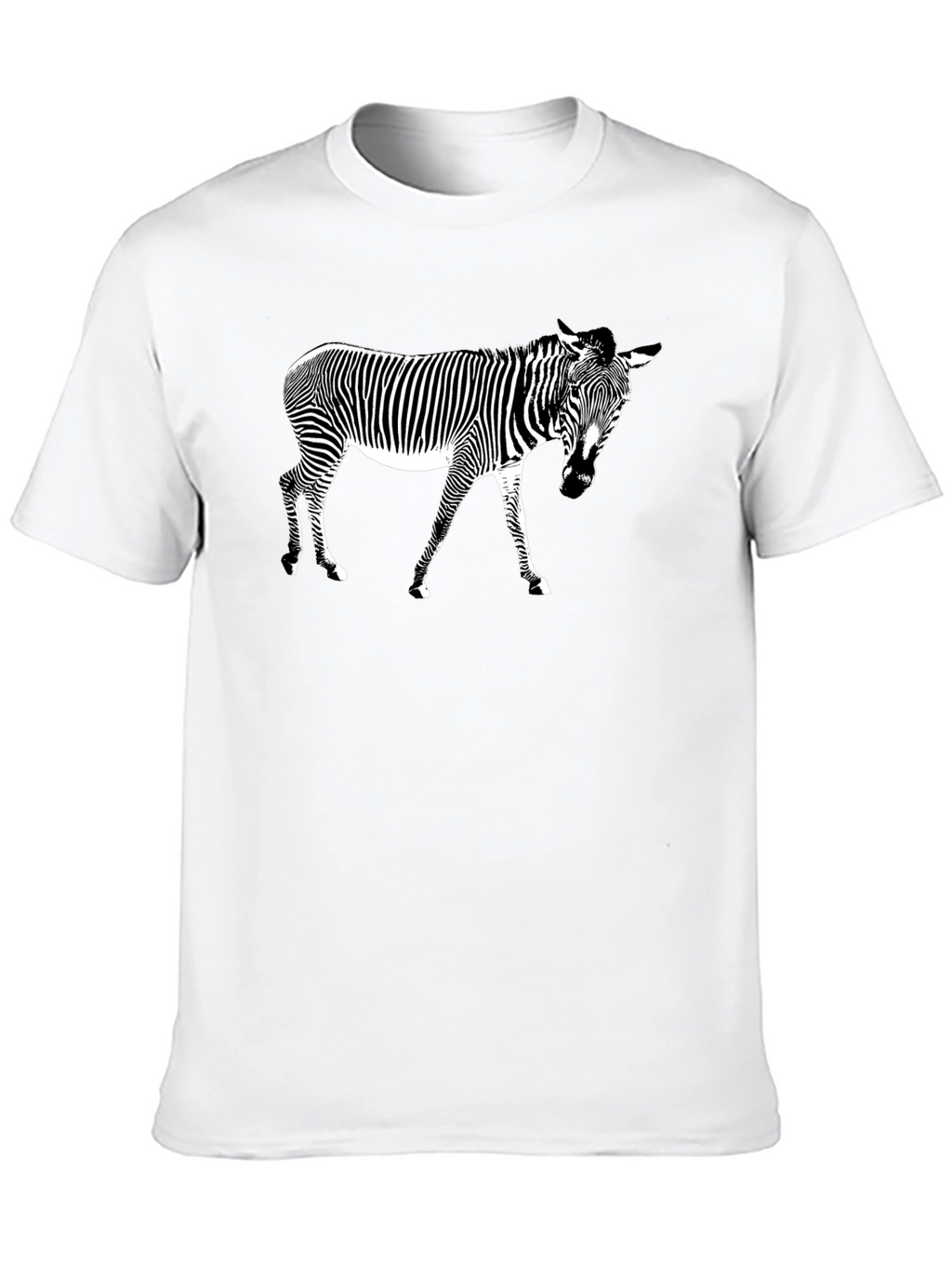 Cool Zebra Graphic Black T-Shirt