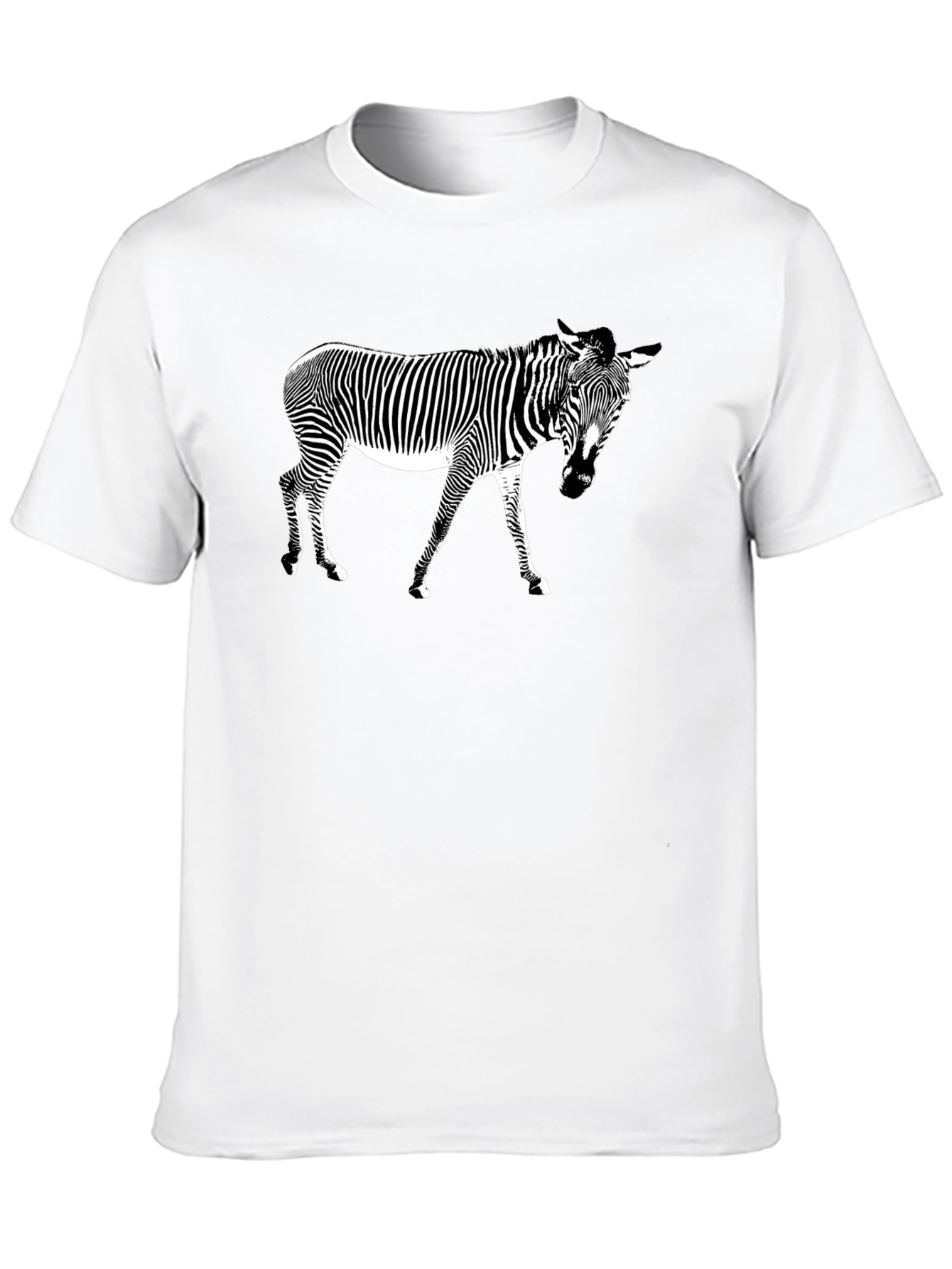 Cool Zebra Graphic Black T-Shirt