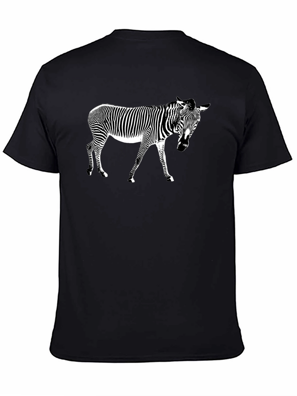 Cool Zebra Graphic Black T-Shirt