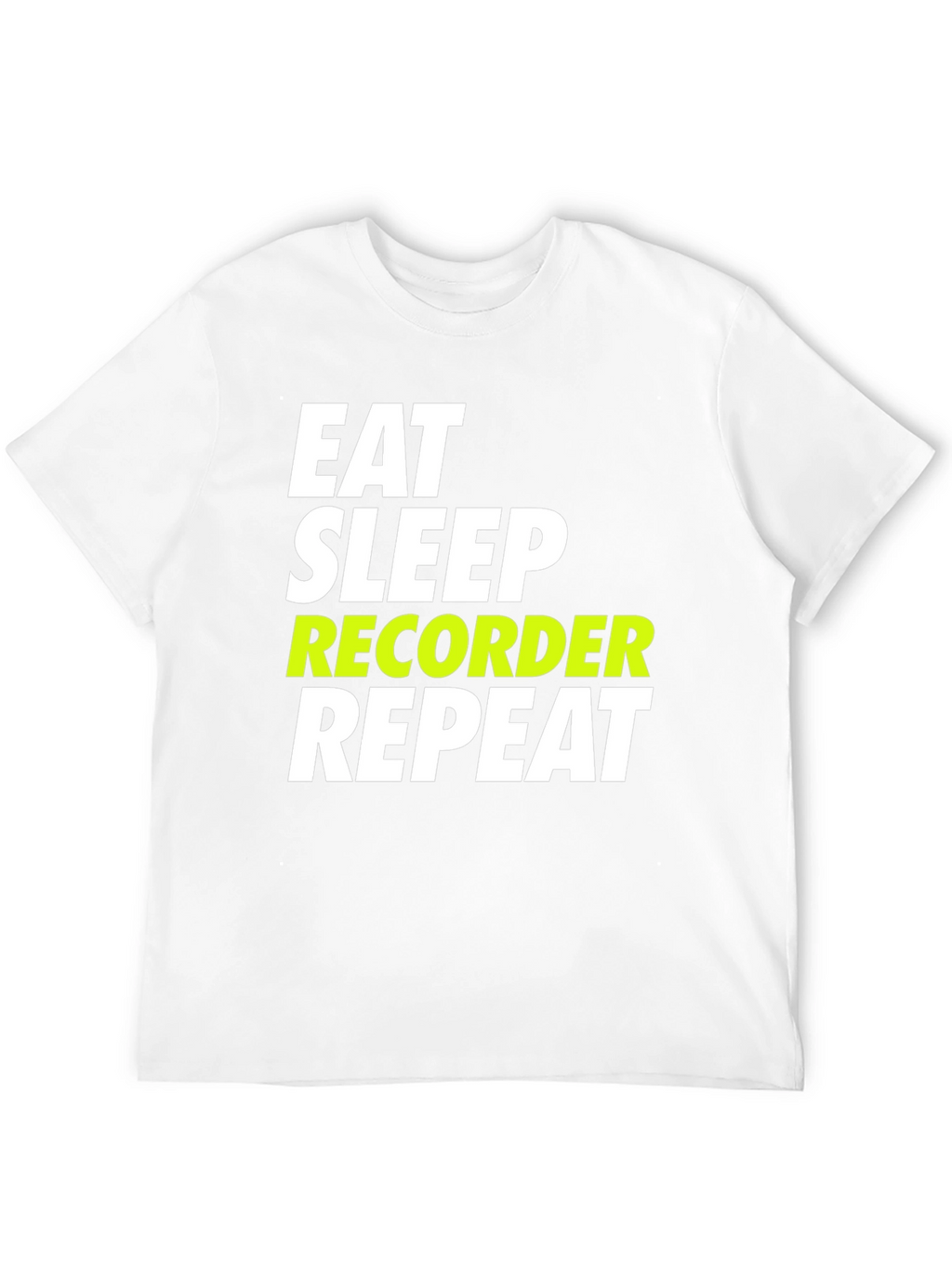 Eat Sleep Recorder Repeat Graphic Tee