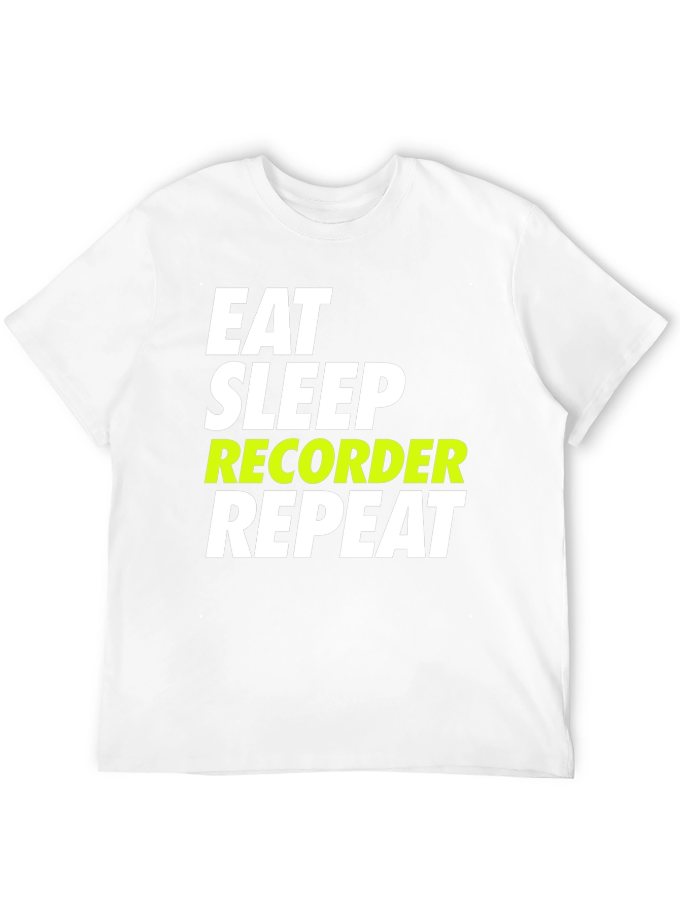 Eat Sleep Recorder Repeat Graphic Tee
