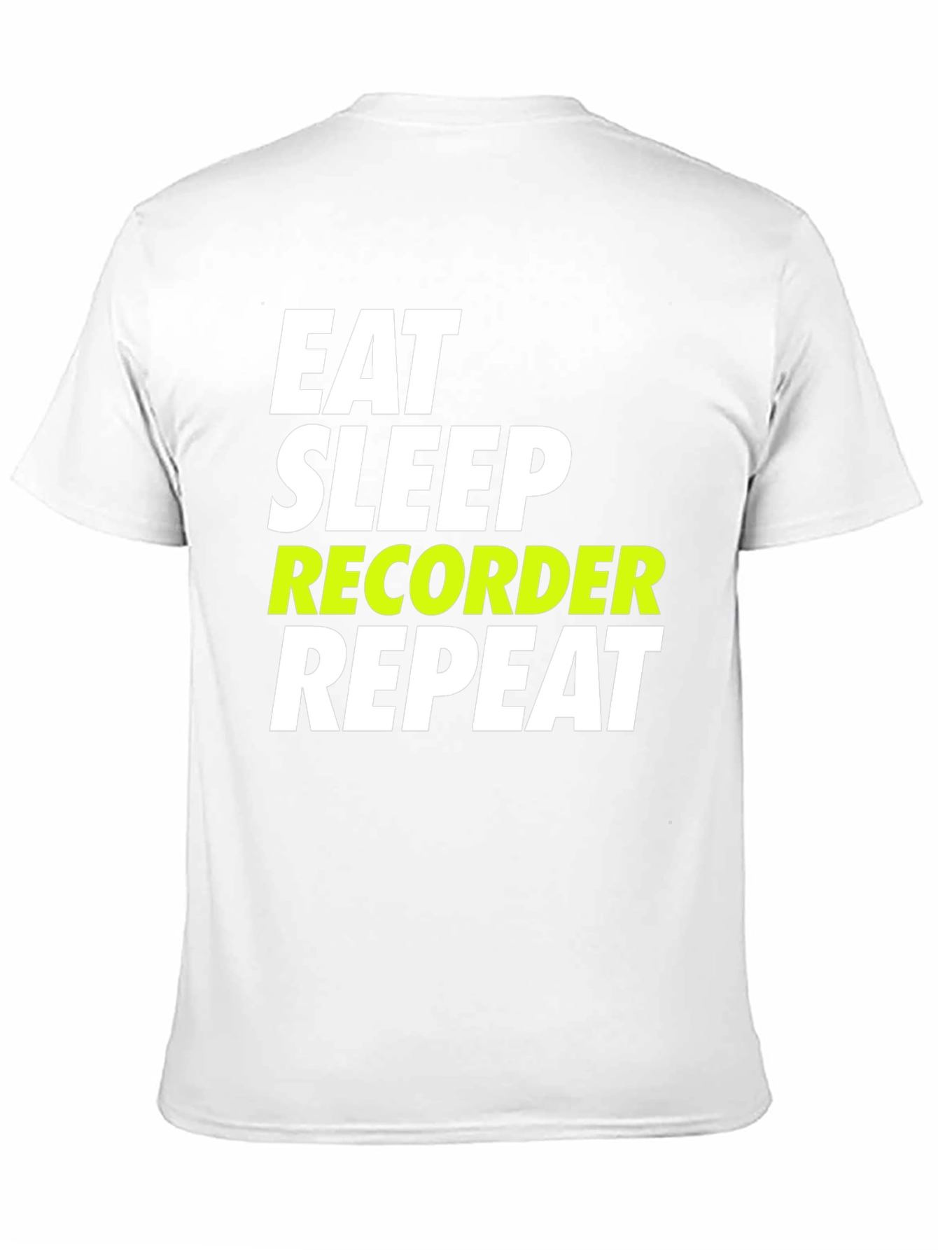 Eat Sleep Recorder Repeat Graphic Tee