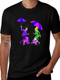 Retro Rain Poodle T-Shirt - Groovy Style