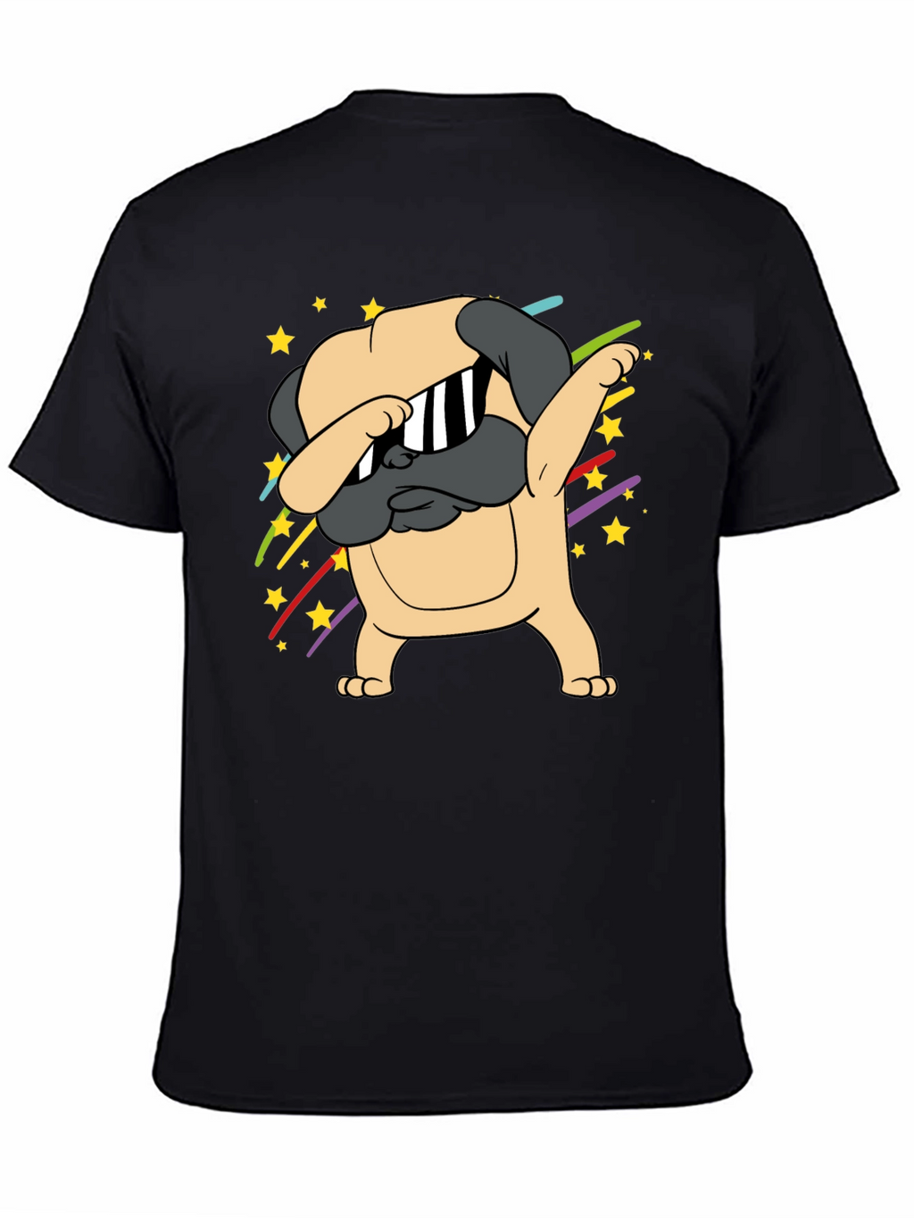 Dabbing Pug Graphic Tee - Trendy Dog Lover Shirt