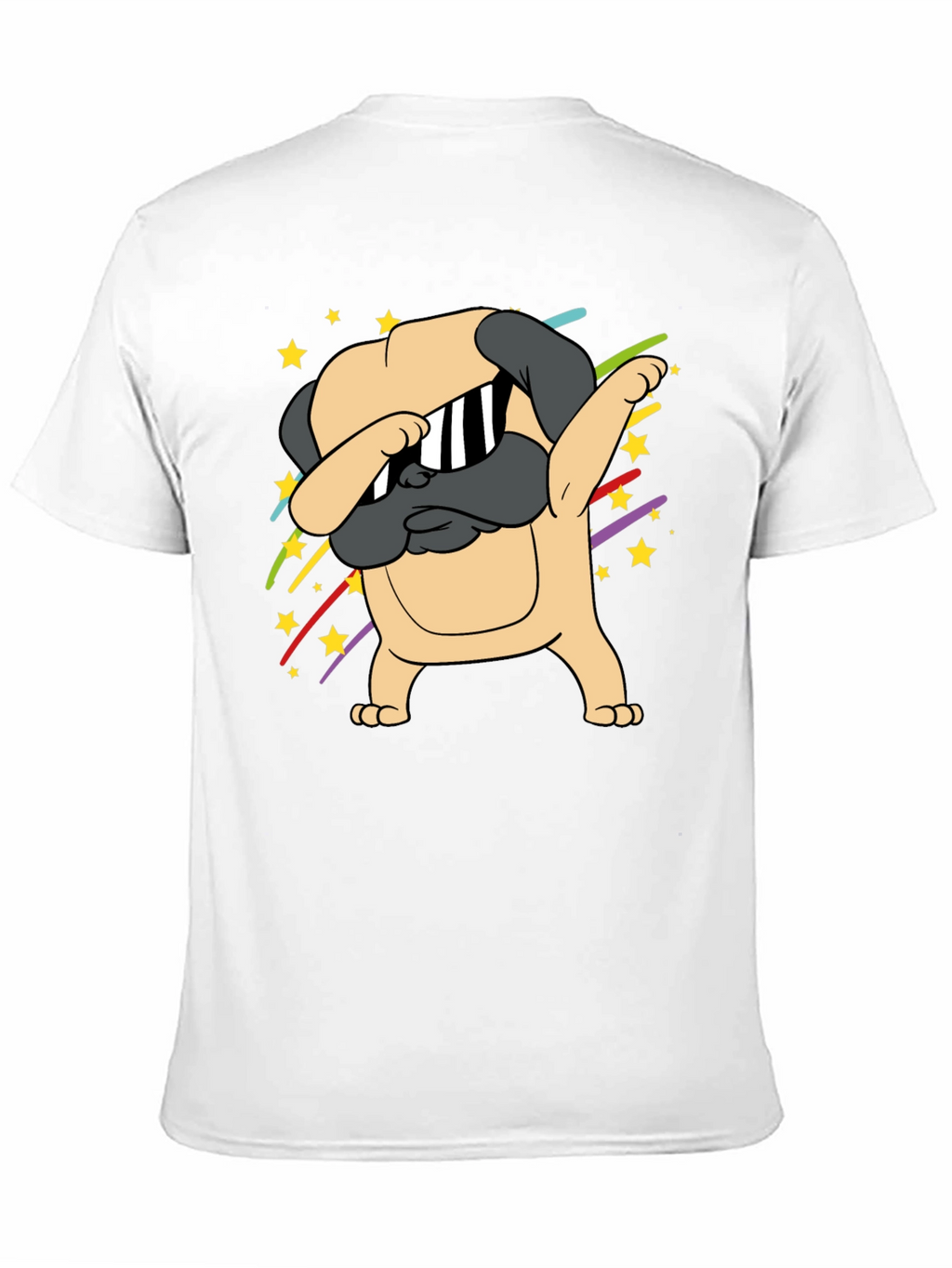 Dabbing Pug Graphic Tee - Trendy Dog Lover Shirt