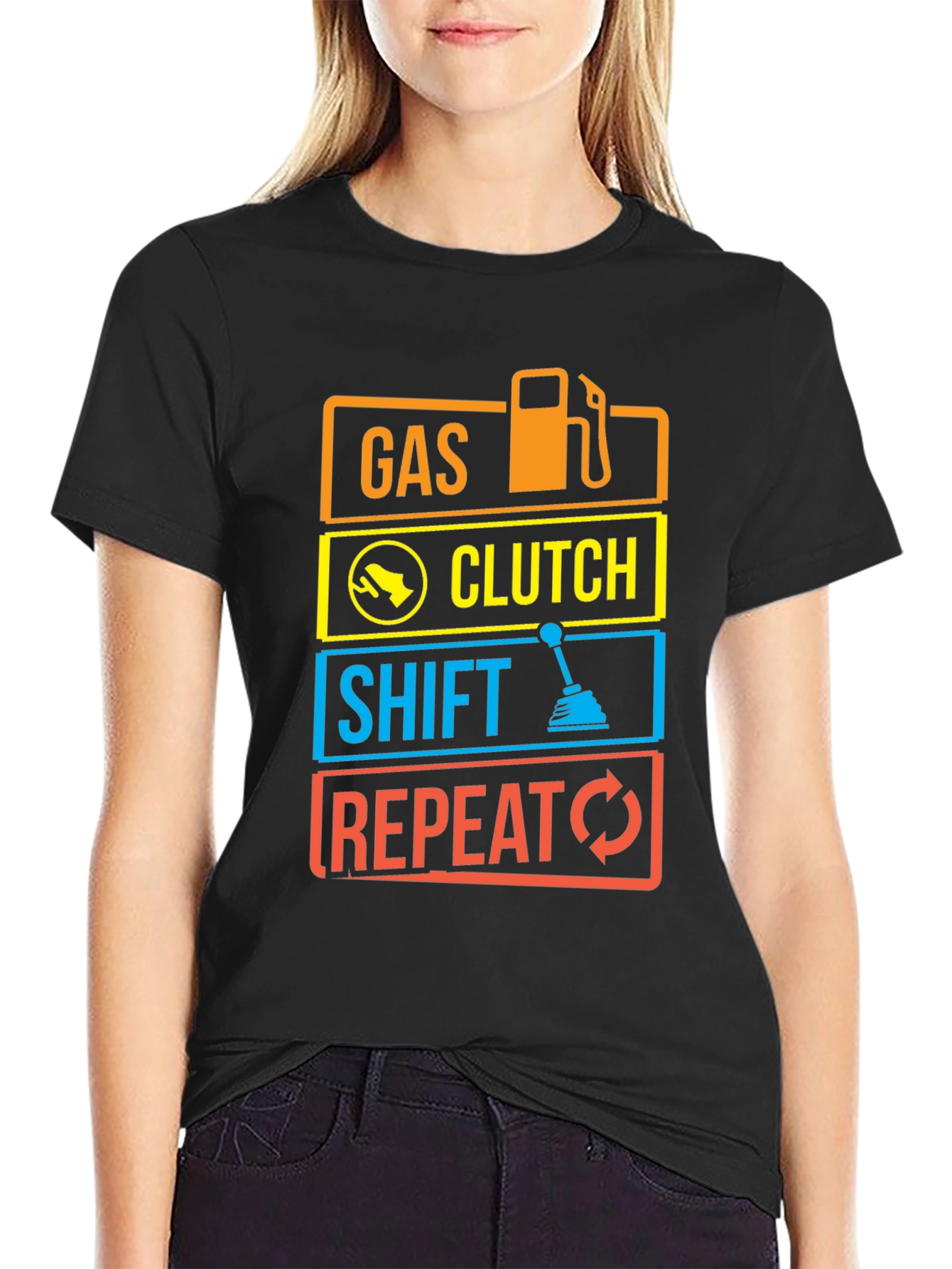 Gas Clutch Shift Repeat Graphic Tee
