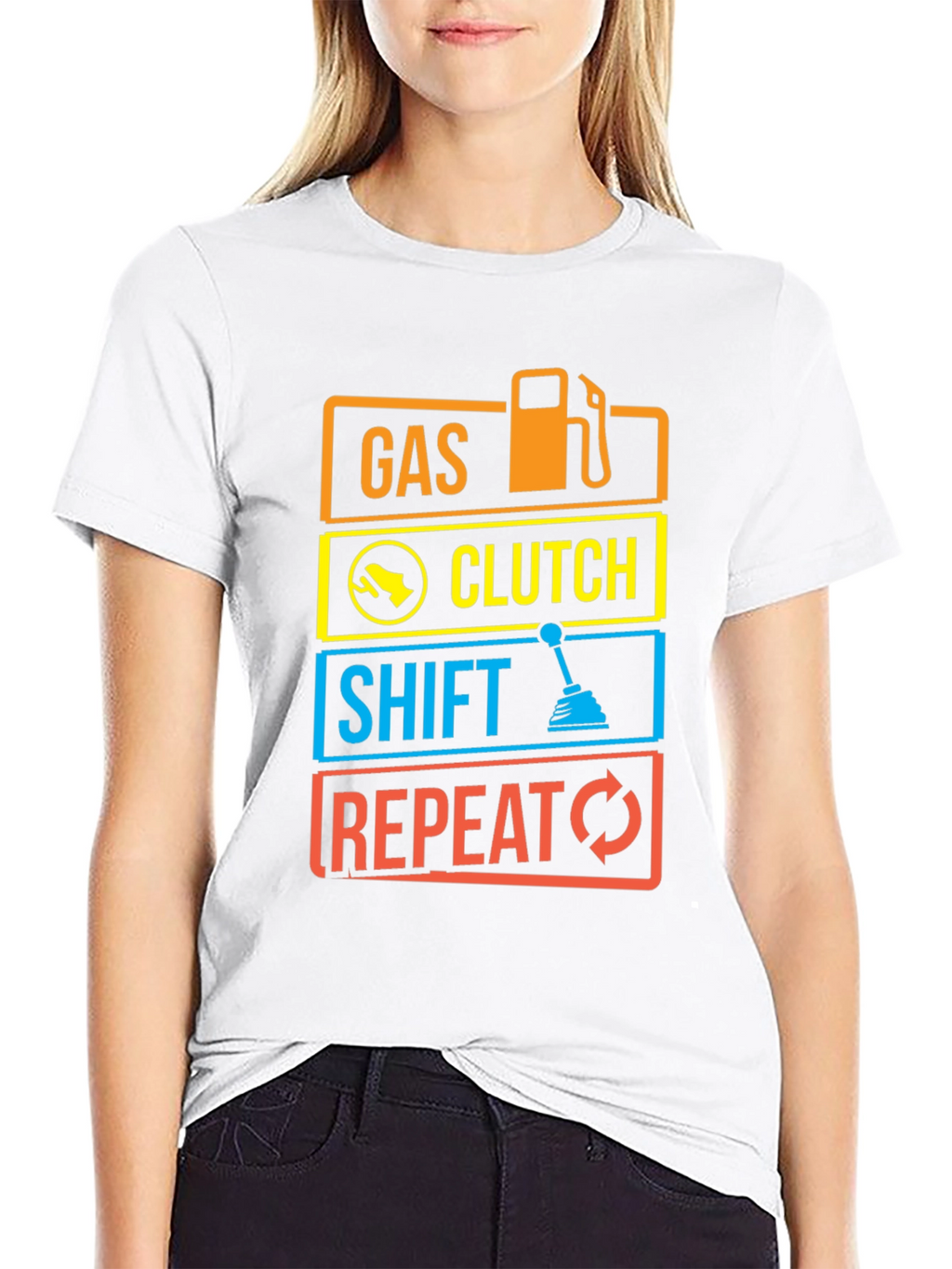 Gas Clutch Shift Repeat Graphic Tee