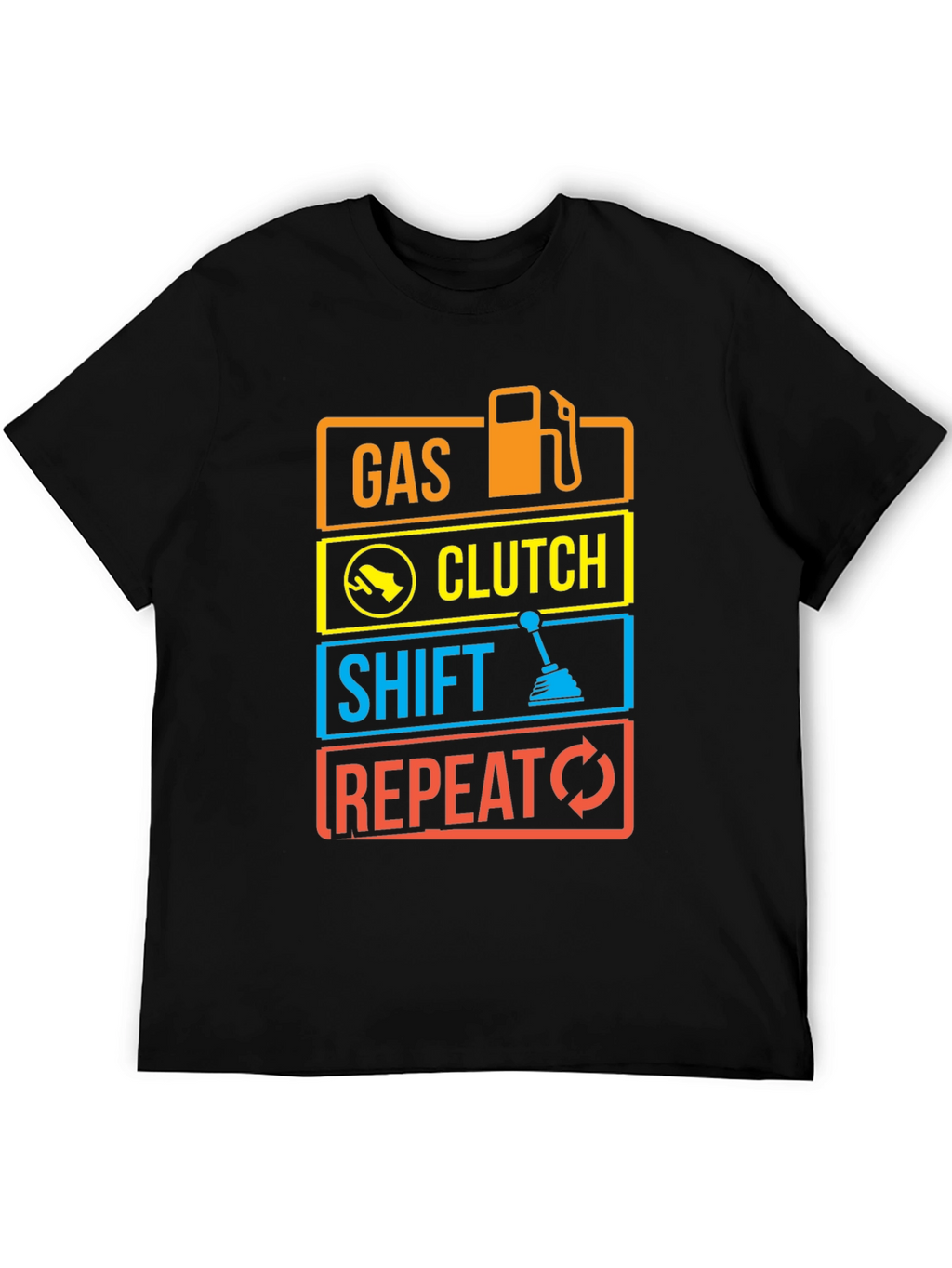 Gas Clutch Shift Repeat Graphic Tee