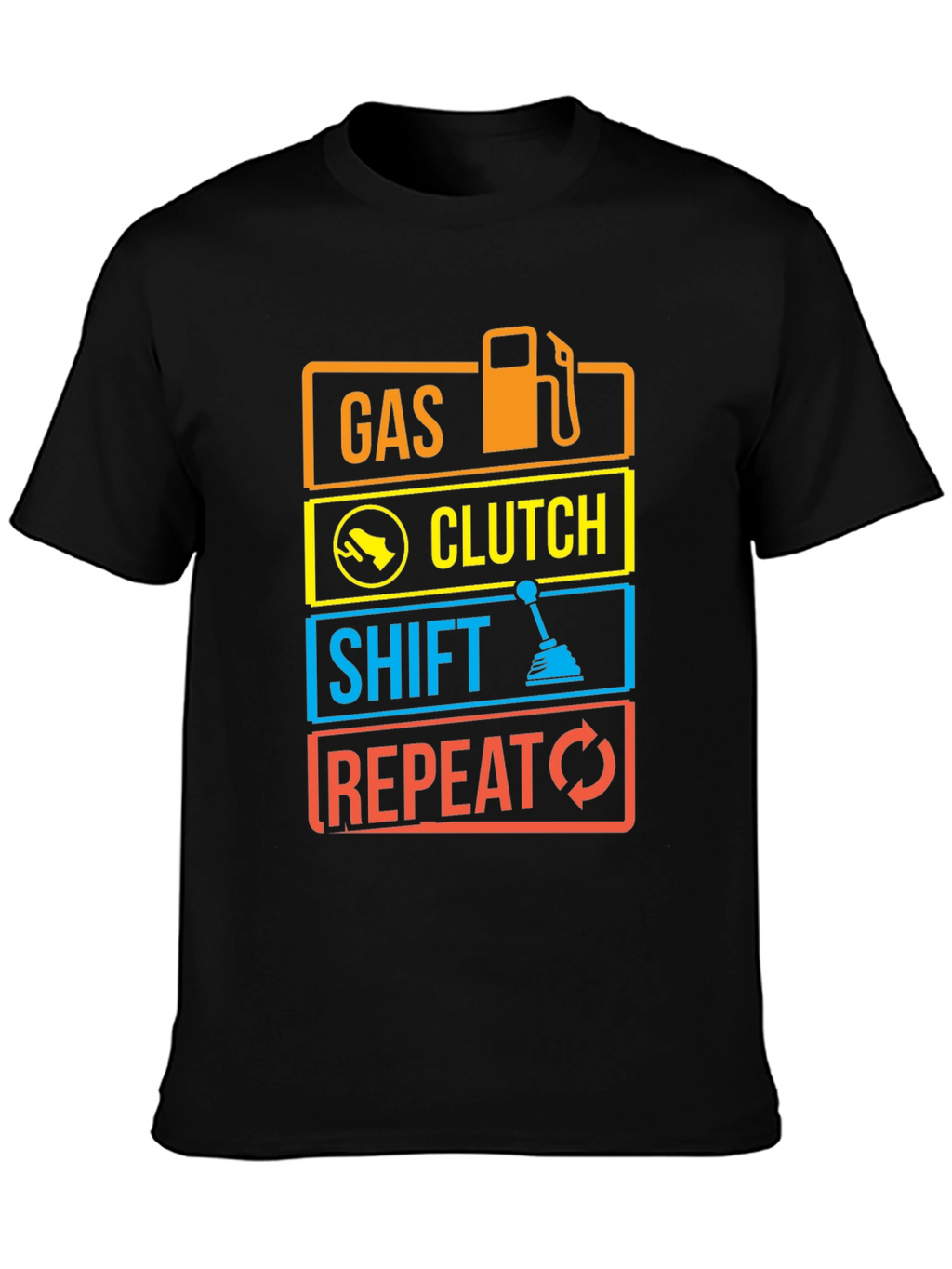 Gas Clutch Shift Repeat Graphic Tee