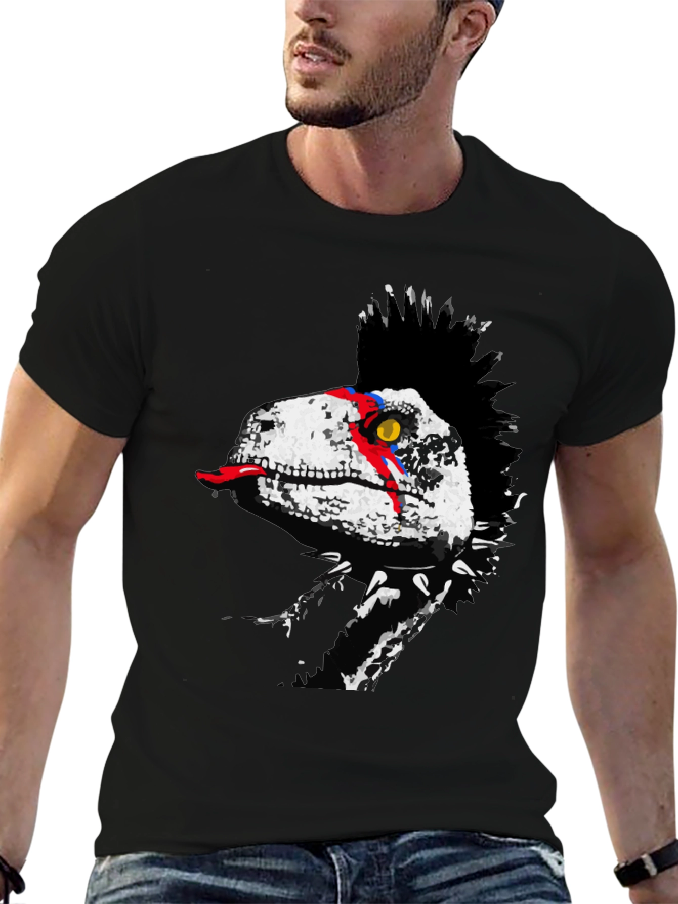 Punk Dino T-Shirt - Rock and Roll Raptor