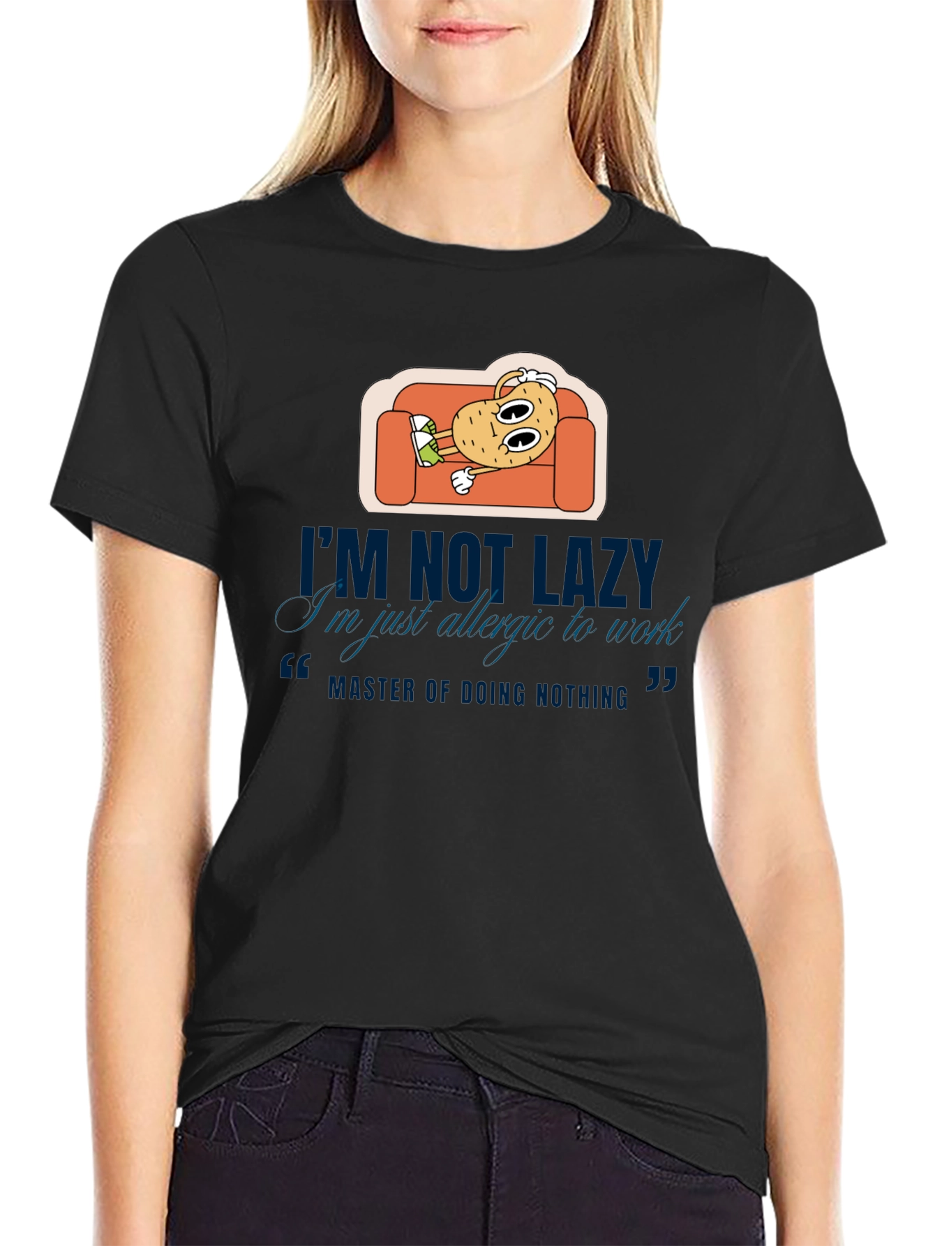 Lazy Potato T-Shirt: Allergic to Work Tee