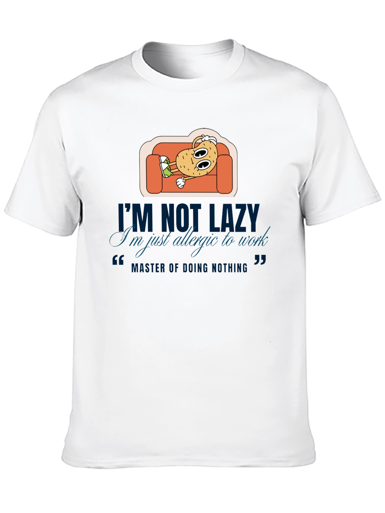 Lazy Potato T-Shirt: Allergic to Work Tee