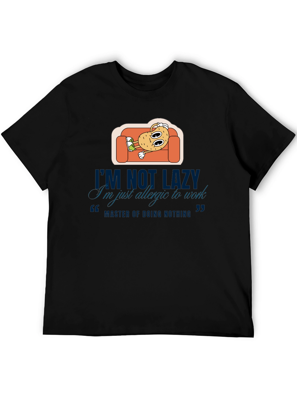 Lazy Potato T-Shirt: Allergic to Work Tee