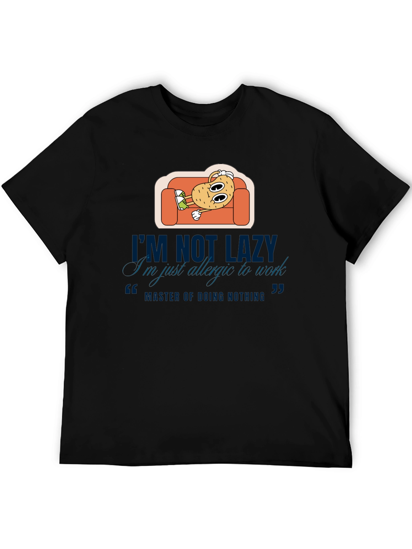 Lazy Potato T-Shirt: Allergic to Work Tee