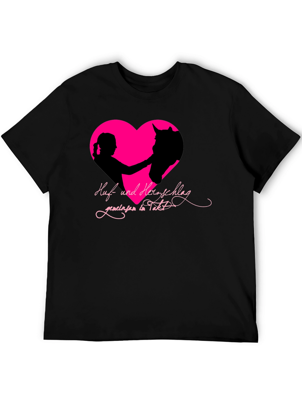 Horse & Rider Heart T-Shirt - Equestrian Love