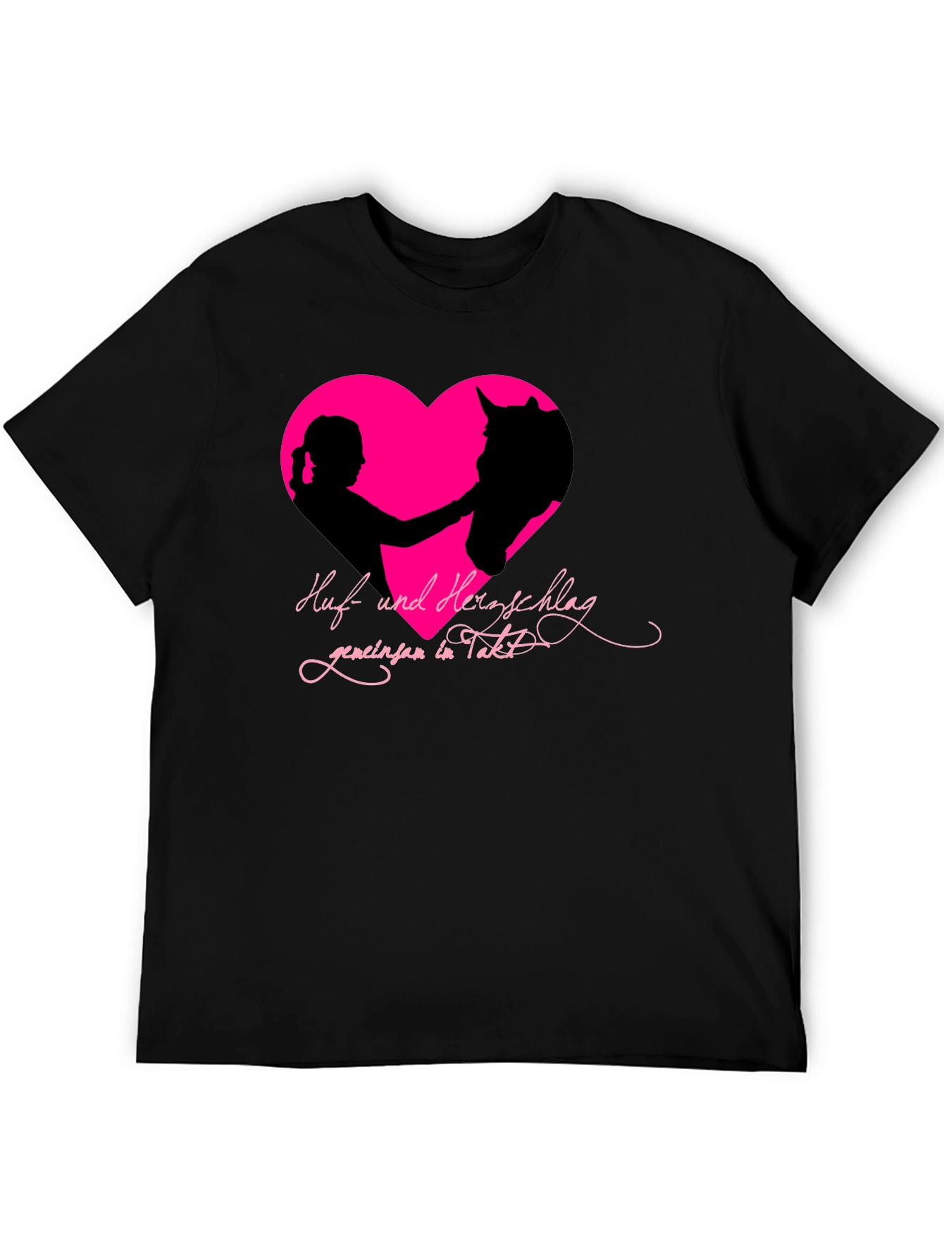 Horse & Rider Heart T-Shirt - Equestrian Love