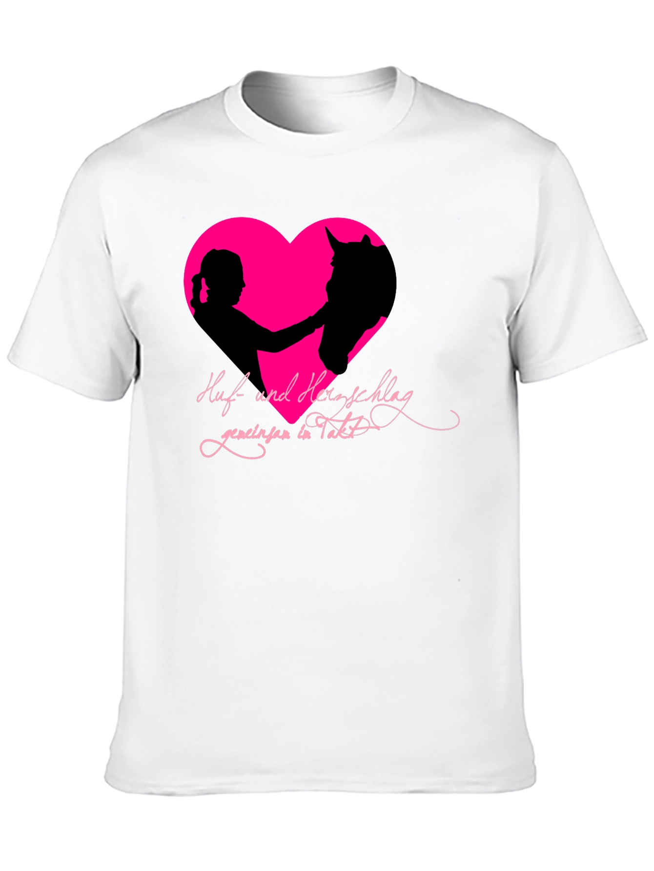 Horse & Rider Heart T-Shirt - Equestrian Love