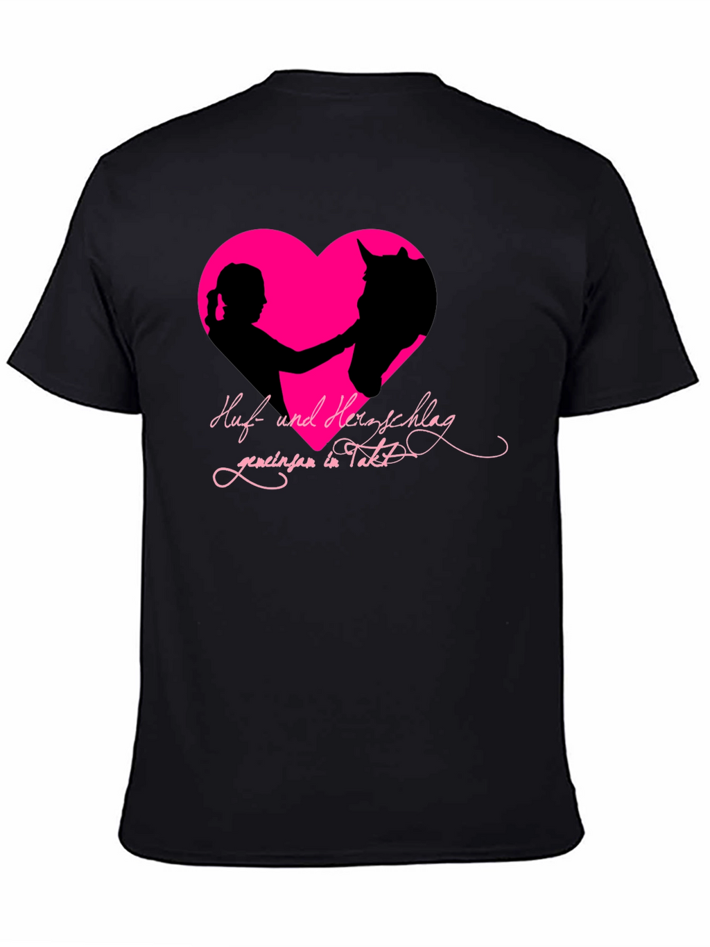Horse & Rider Heart T-Shirt - Equestrian Love