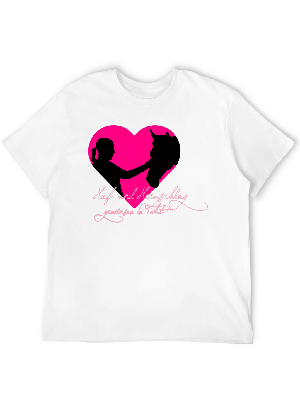 Horse & Rider Heart T-Shirt - Equestrian Love
