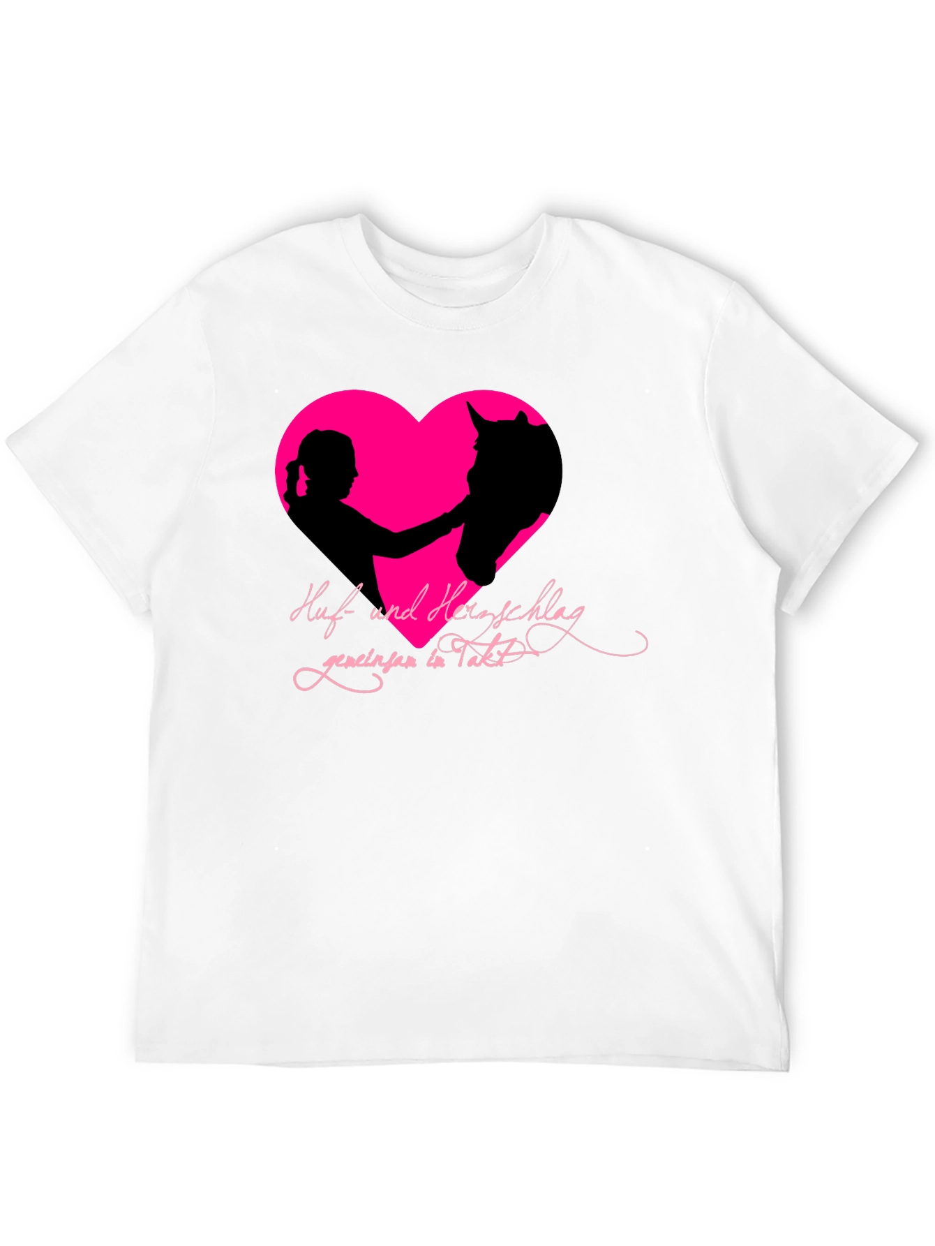 Horse & Rider Heart T-Shirt - Equestrian Love