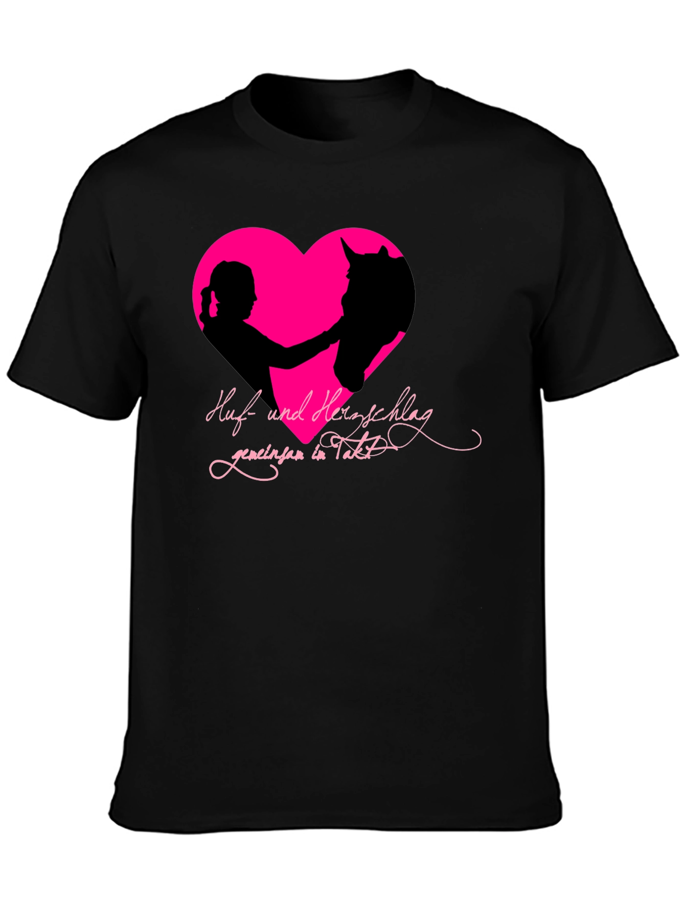 Horse & Rider Heart T-Shirt - Equestrian Love