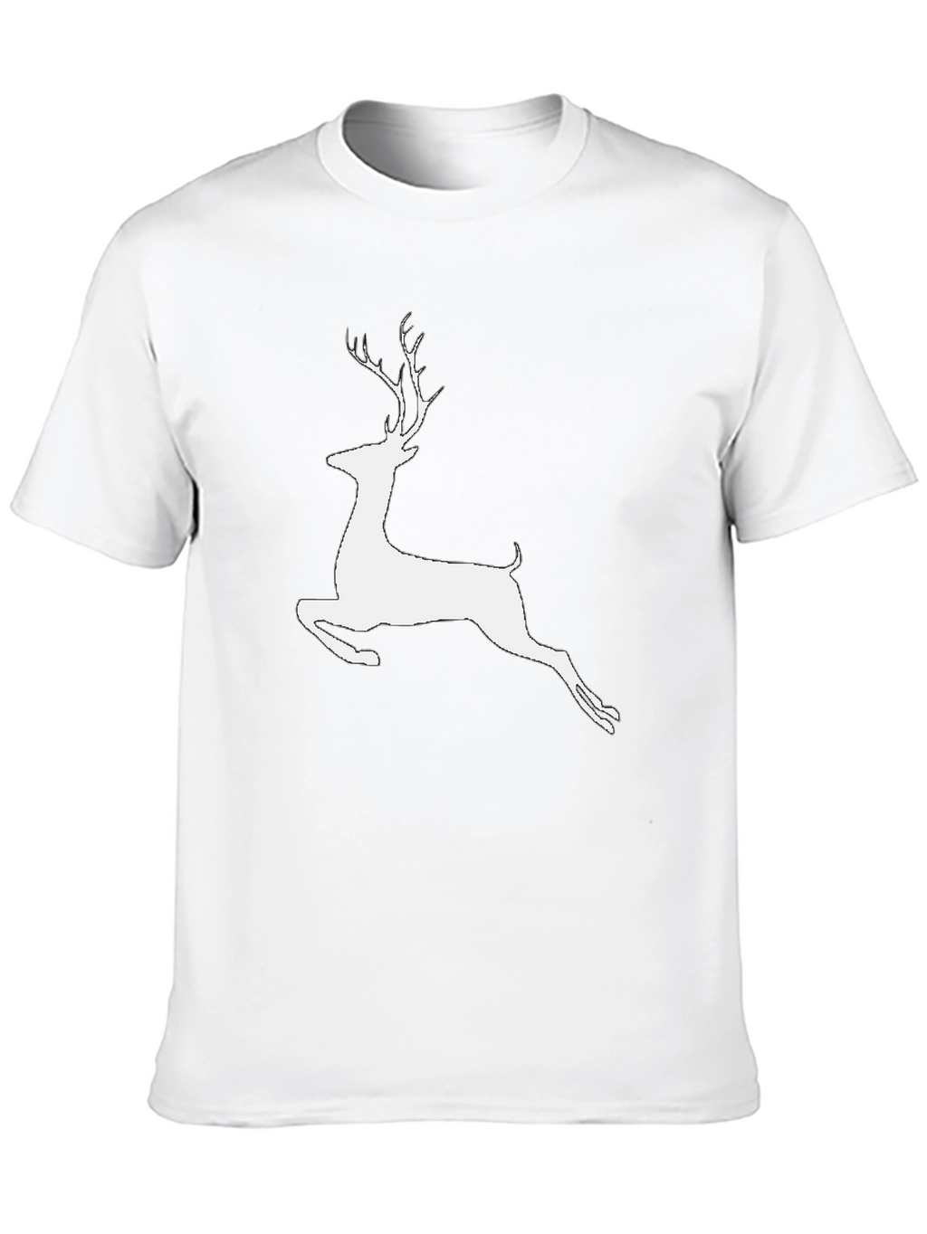 Reindeer Graphic Tee - Black Cotton Casual Shirt