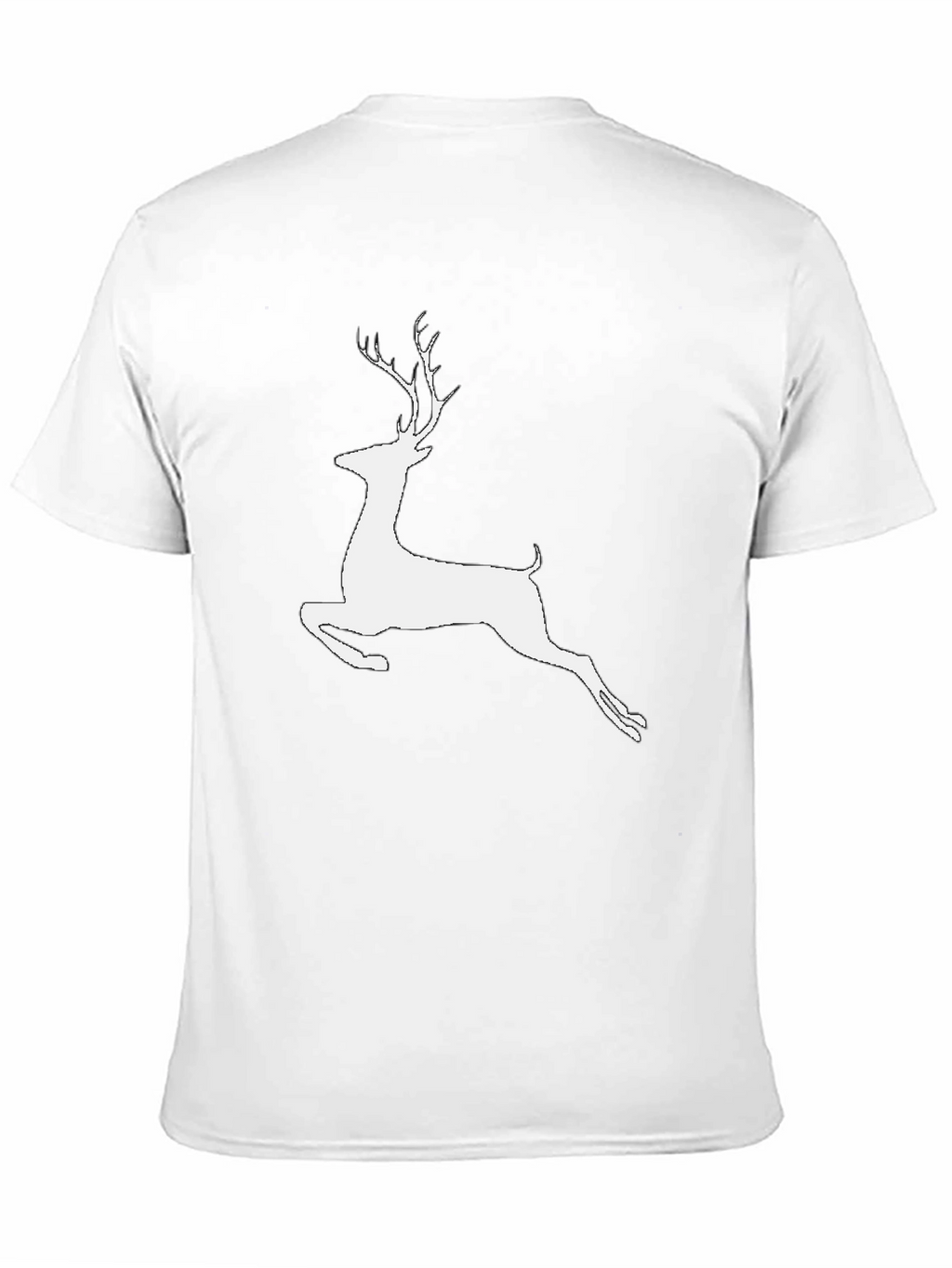Reindeer Graphic Tee - Black Cotton Casual Shirt