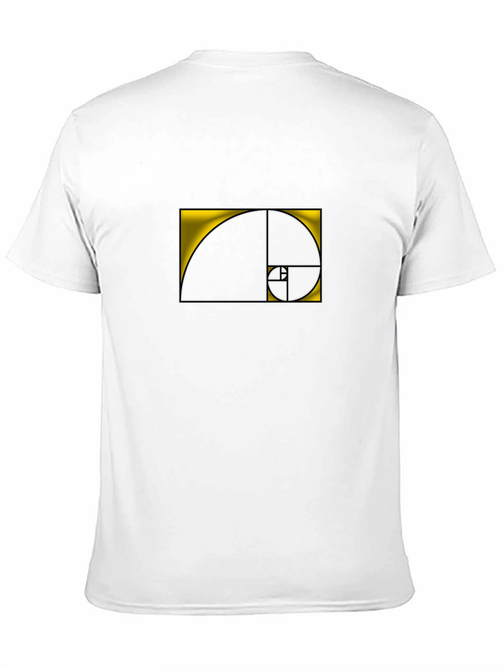 Golden Ratio Black T-Shirt - Geometric Design