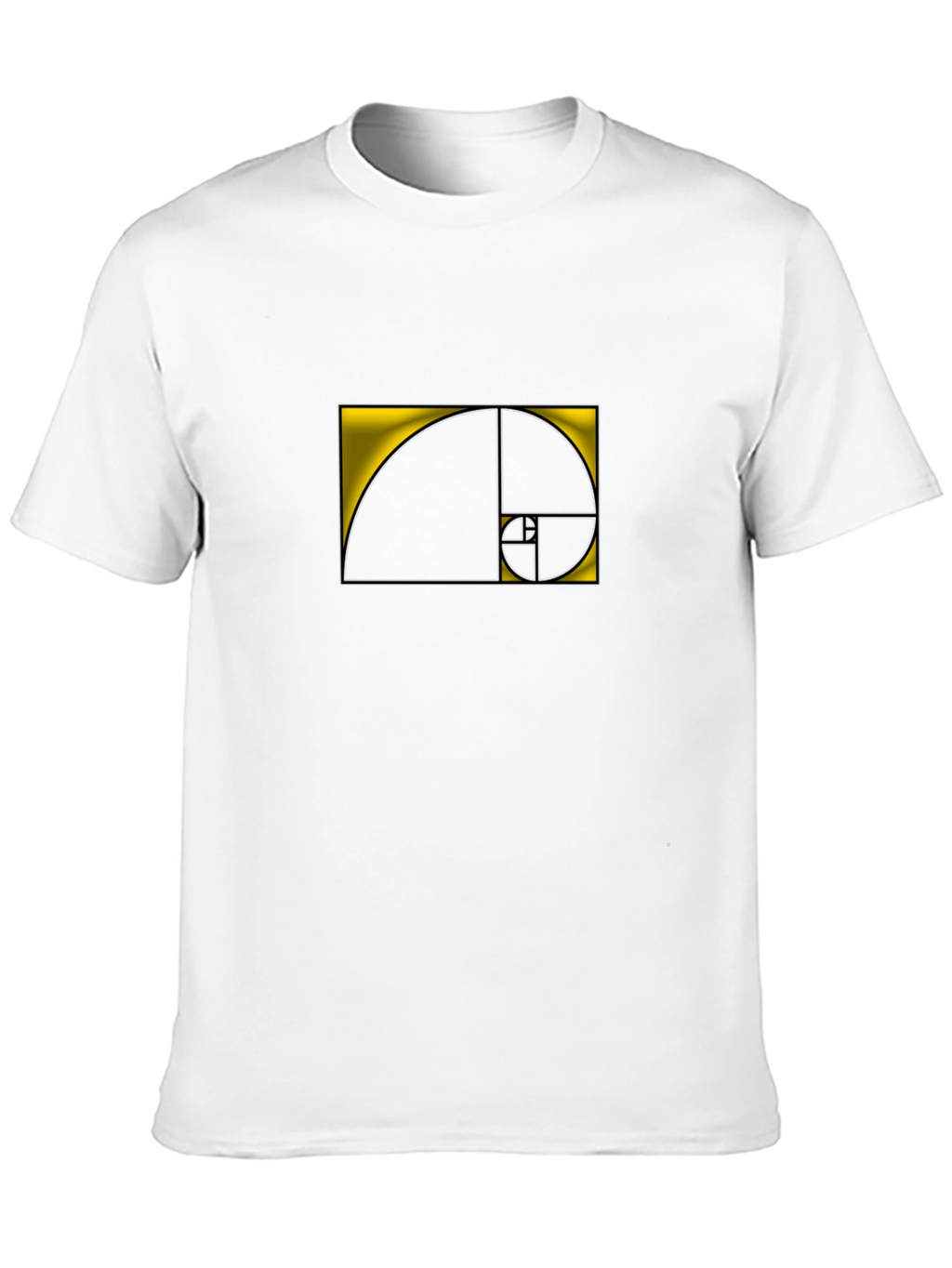 Golden Ratio Black T-Shirt - Geometric Design