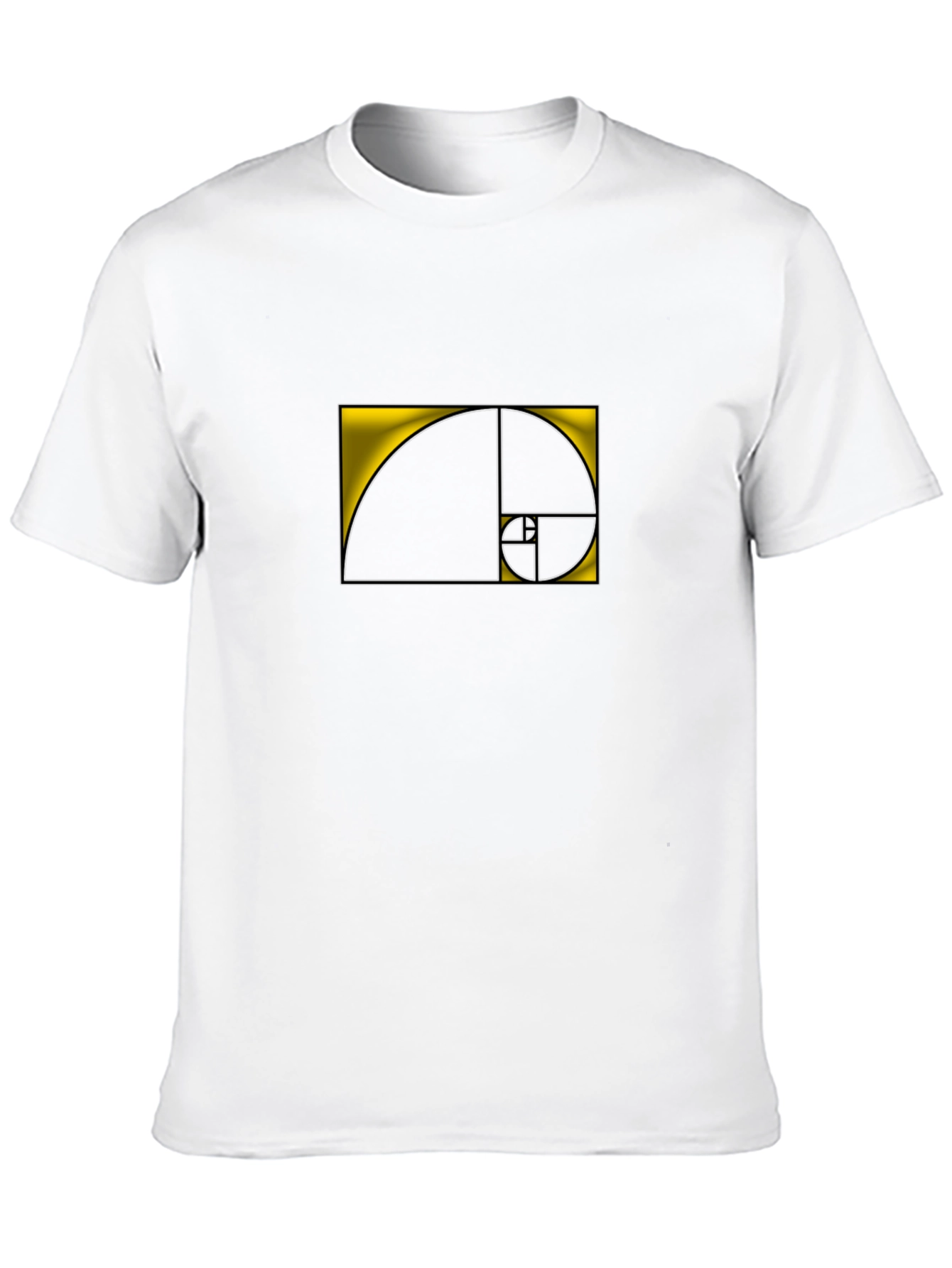 Golden Ratio Black T-Shirt - Geometric Design