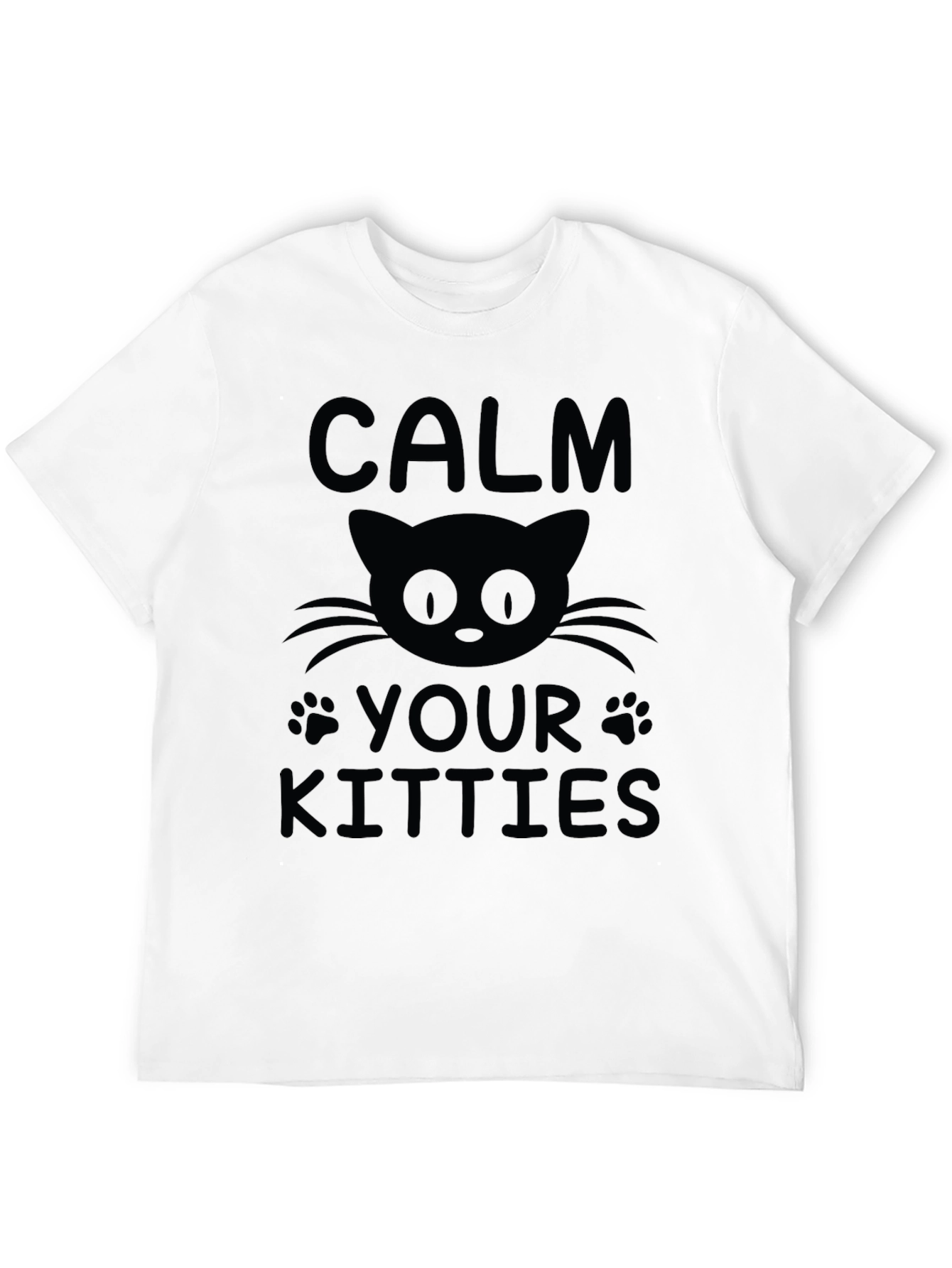 Calm Your Kitties Black Graphic Tee